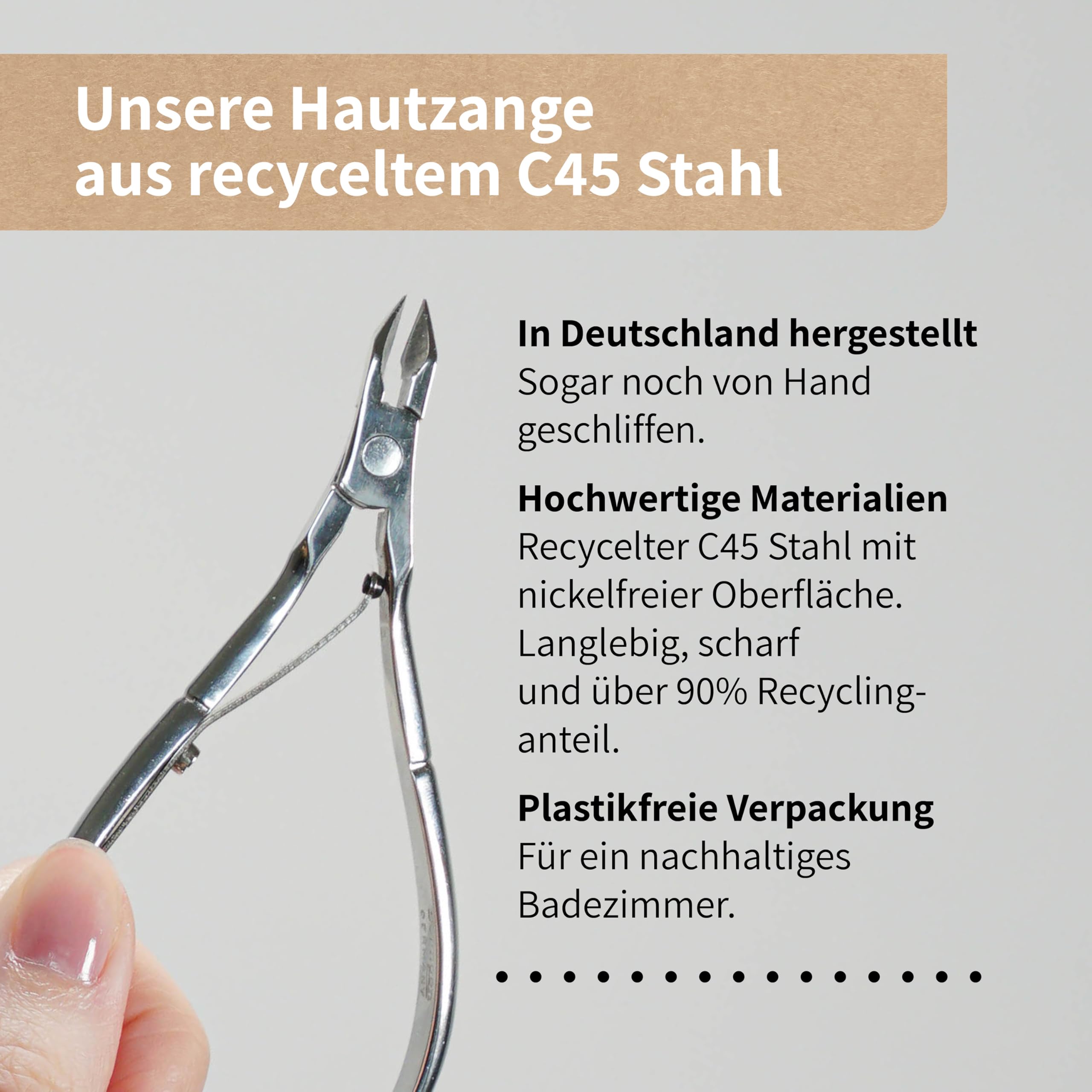 Niyok Solingen - Tagliaunghie fine • Tagliaunghie ad alta precisione per rimuovere le cuticole • Senza nichel • Tagliaunghie con lama affilata • Tagliacuticole • Made in Germany