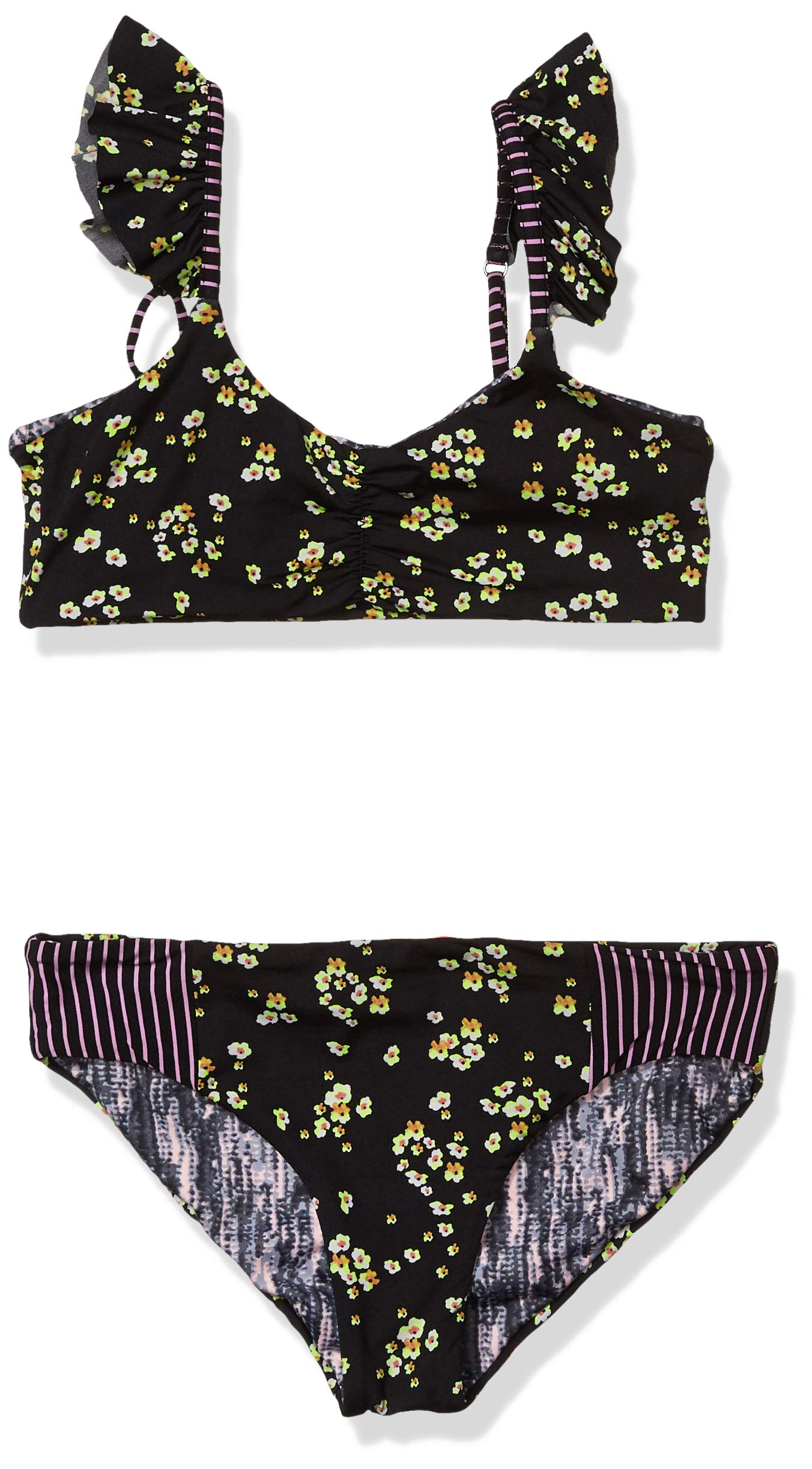 Maaji Kids Girl's June Dreamy Bikini Set Swimsuit (Toddler/Little Kids/Big Kids) Artemis Black Flora