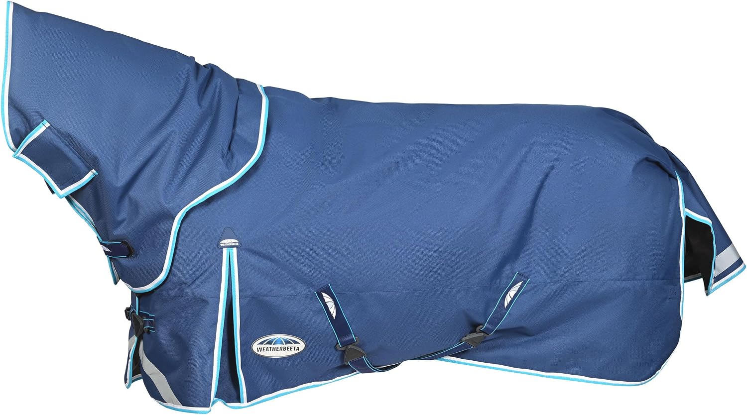 WeatherBeeta ComFiTec Ultra Hardi Detach-A-Neck Medium, Blue/Bright Blue/White, 66"