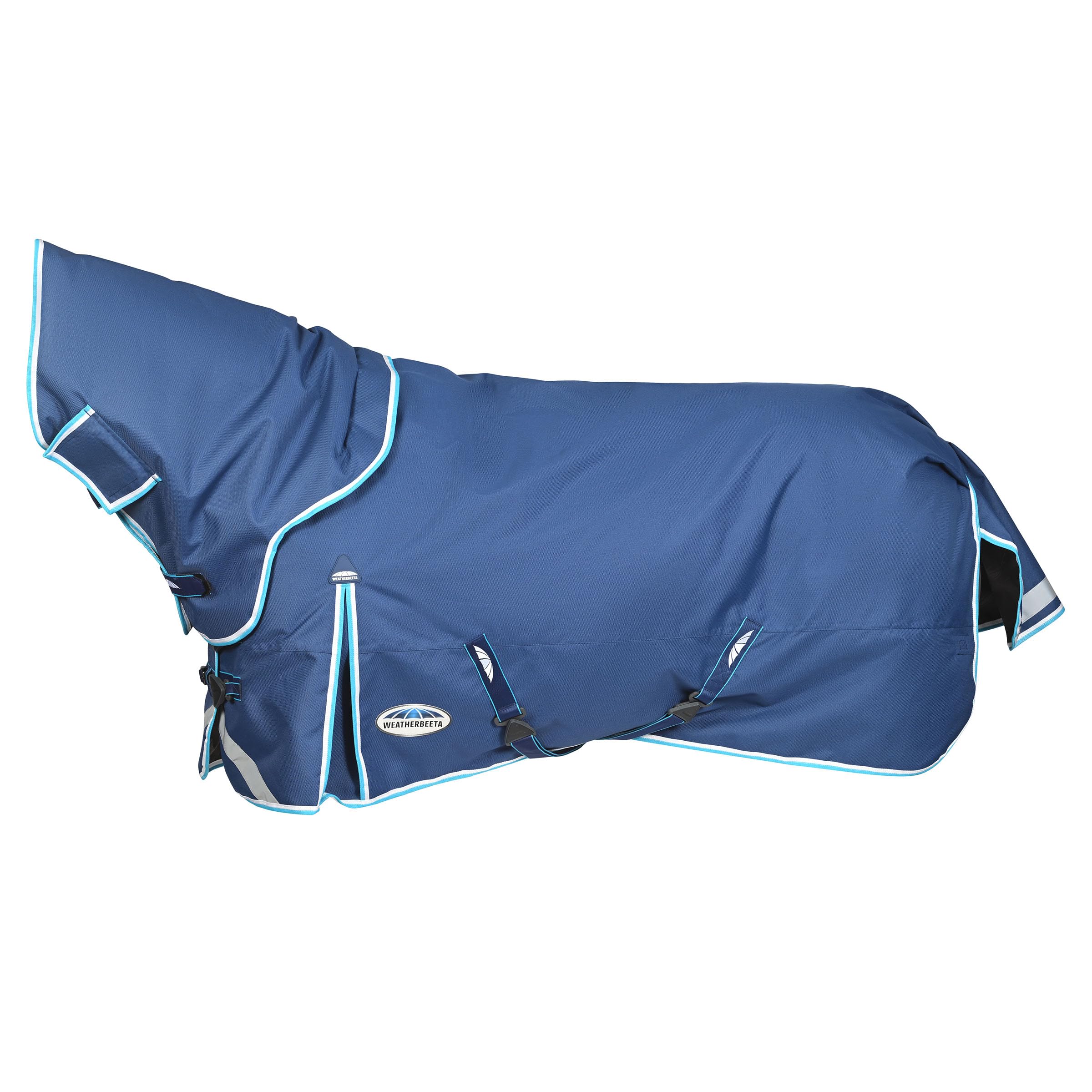 WeatherBeeta ComFiTec Ultra Hardi Detach-A-Neck Medium, Blue/Bright Blue/White, 75