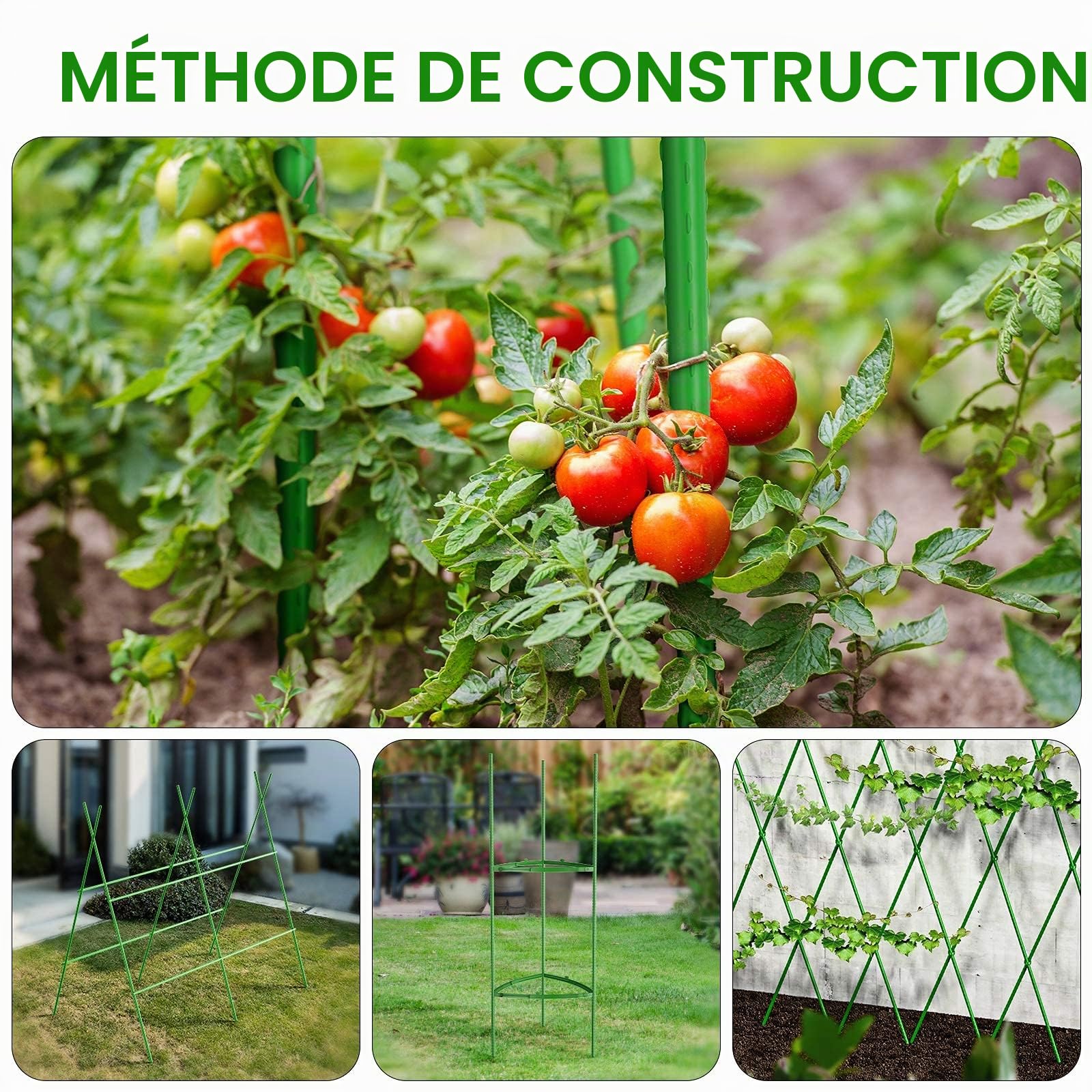 WAENLIR Lot de 25 piquets de jardin robustes pour plantes et tomates 60 cm