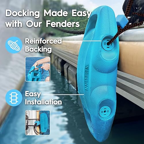 Vista 50 de Guardabarros de barco fácil de instalar para acoplamiento, guardabarros ideal para pontón, bajo, moto acuática y barcos de pesca Gris