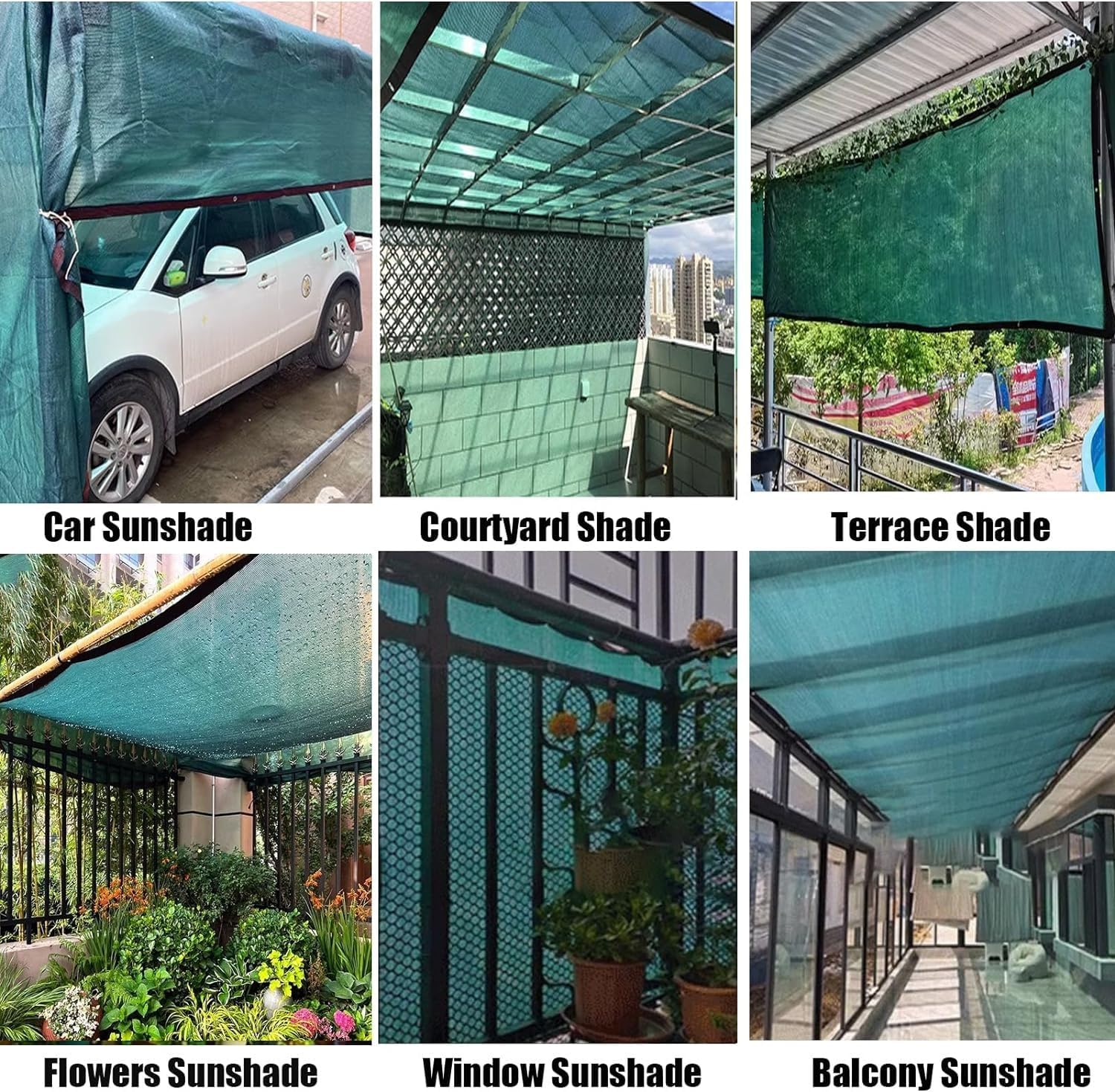 Shade Cloth Greenhouse Sun Shade Net HDPE 90% Shading Rate Sun Shade Cover Shade Netting for Plants Shade Mesh Tarp Sunblock Shade Clothfor for Cars, Dogs, Outdoor, RV, Patio(Size:2m*4m)