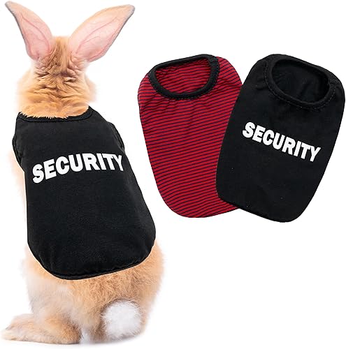 ALUZAEMO Ropa de conejillo de indias, paquete de 2 lindos chalecos de animales pequeños para rata, conejo, chinchila, hurón, gatito, chihuahua,