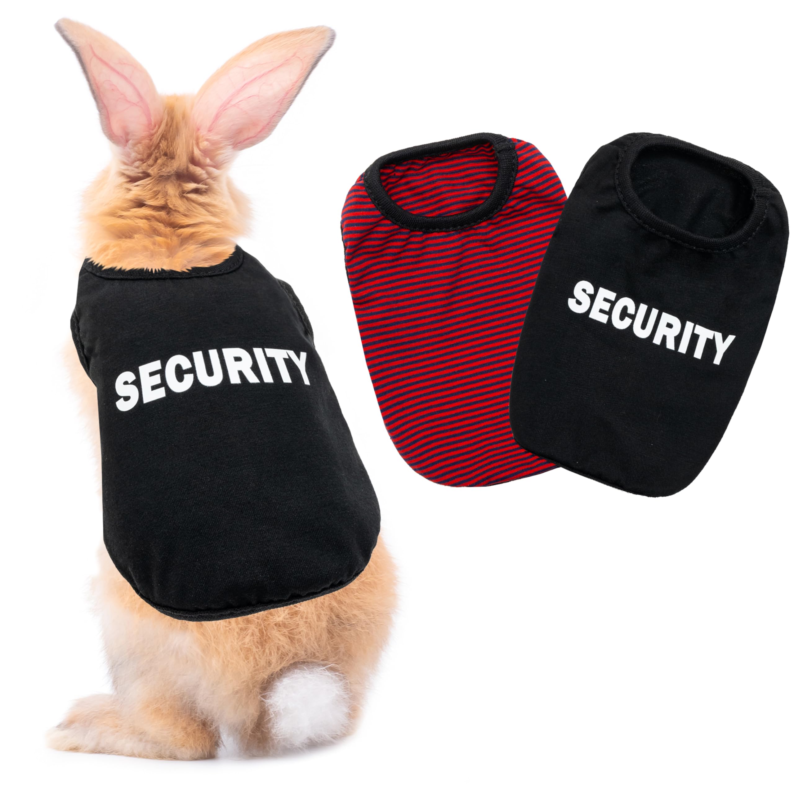 ALUZAEMO Guinea Pig Clothes - 2 Pack Cute Small Animal Vest Clothes for Rat Rabbit Chinchilla Ferret Kitten Chihuahua - Soft Breathable T-Shirt Pet Costume