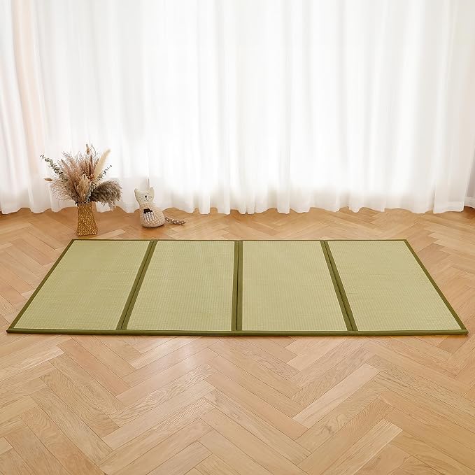 Houseables Japanese Tatami Mat, Traditional Igusa Mattress