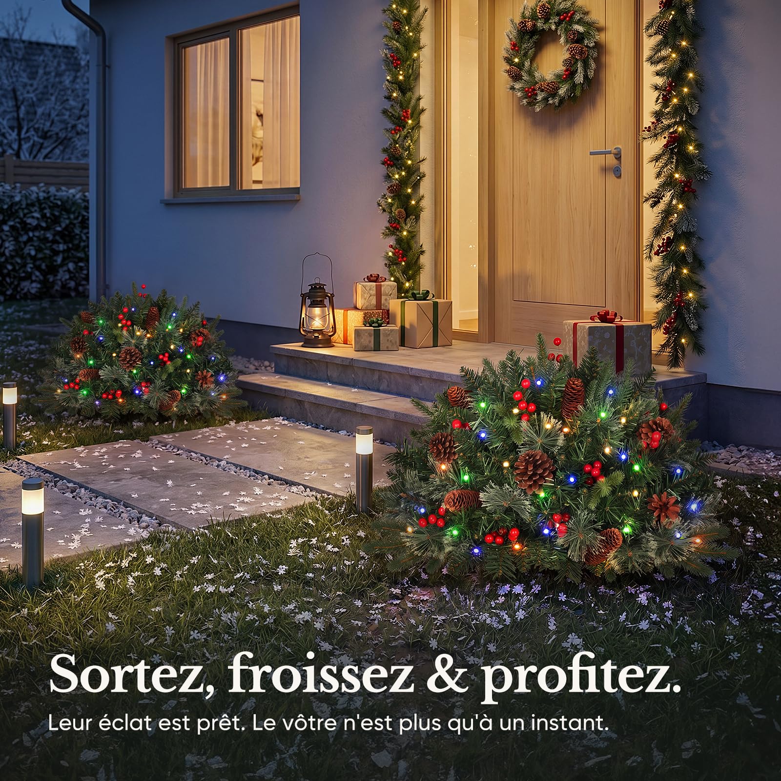 Hokeeper Sapin de Noël de 45 cm avec éclairage LED