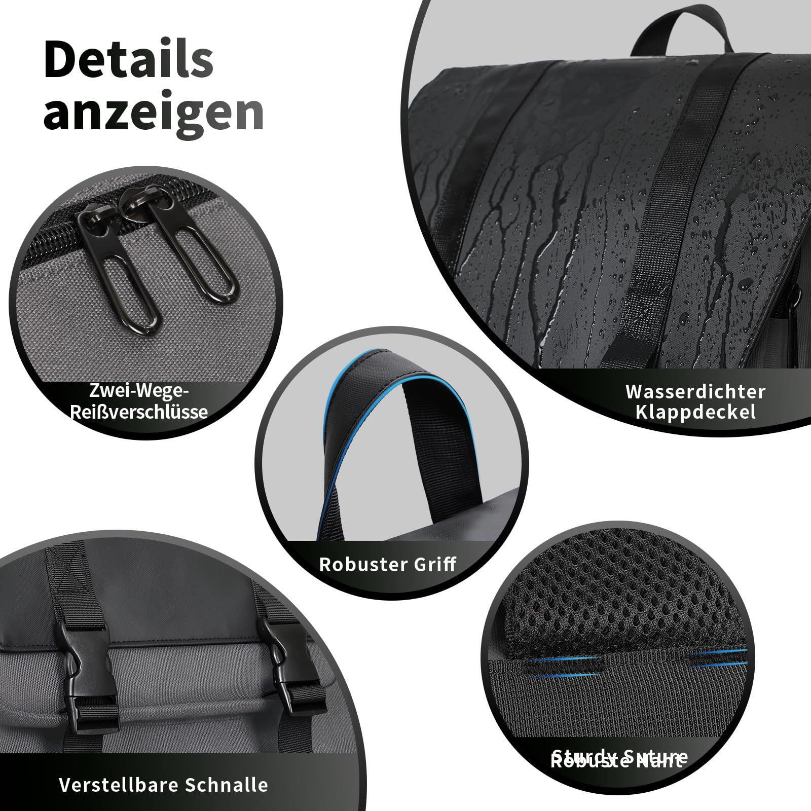 BERTASCHE Zaino Lunch Laptop 15,6 Pollici con Borsa Termica Isolata per Uomo e Donna, Zaino da Lavoro 2 in 1 per Università, Affari, Pendolari, Viaggi, Grigio