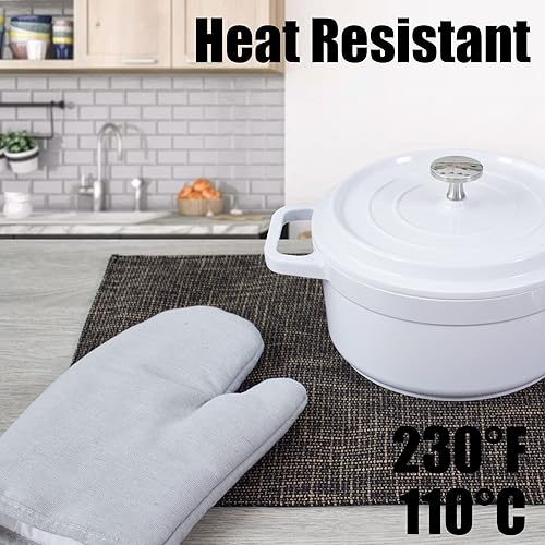 Miniatura 4 de Kevin - Juego de 4 manteles individuales de tela resistentes al calor, manteles individuales para mesa de comedor, 13 x 19 pulgadas, color negro y