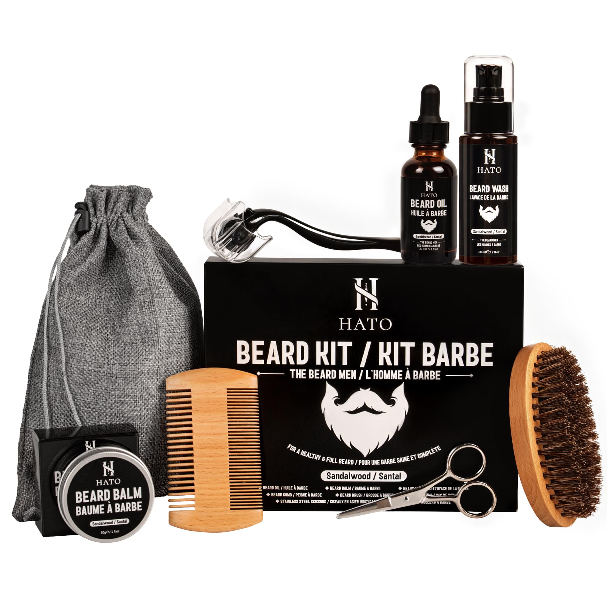 HATO Beard Kit, zestaw do pielęgnacji brody dla mężczyzn, L'Homme à Barbe