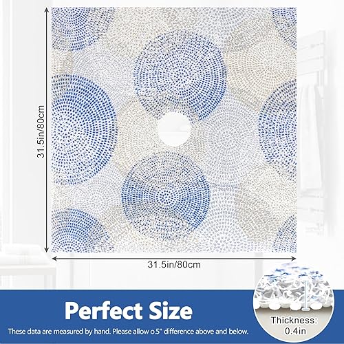 Miniatura 3 de Alfombrilla de ducha antideslizante 31 x 31 pulgadas para interior - Alfombrilla de ducha cuadrada extra grande antideslizante para personas mayores