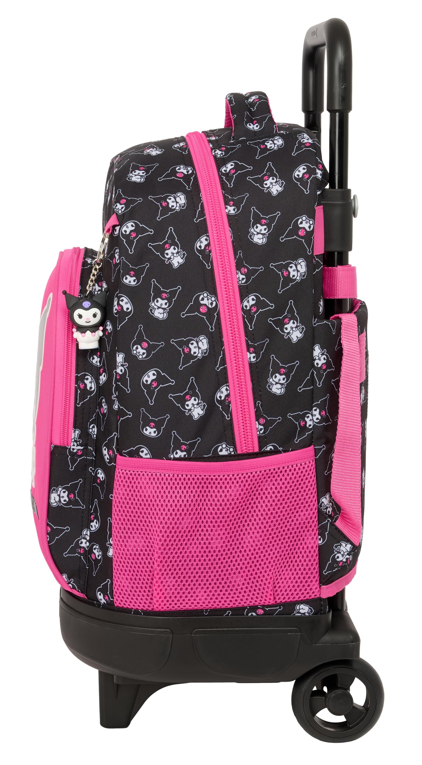 KUROMI - Mochila Grande con Ruedas, Compacta, Extraíble, Ideal para Niños de Diferentes Edades, Cómoda y Versátil, Calidad y Resistencia, 33x22x45 cm
