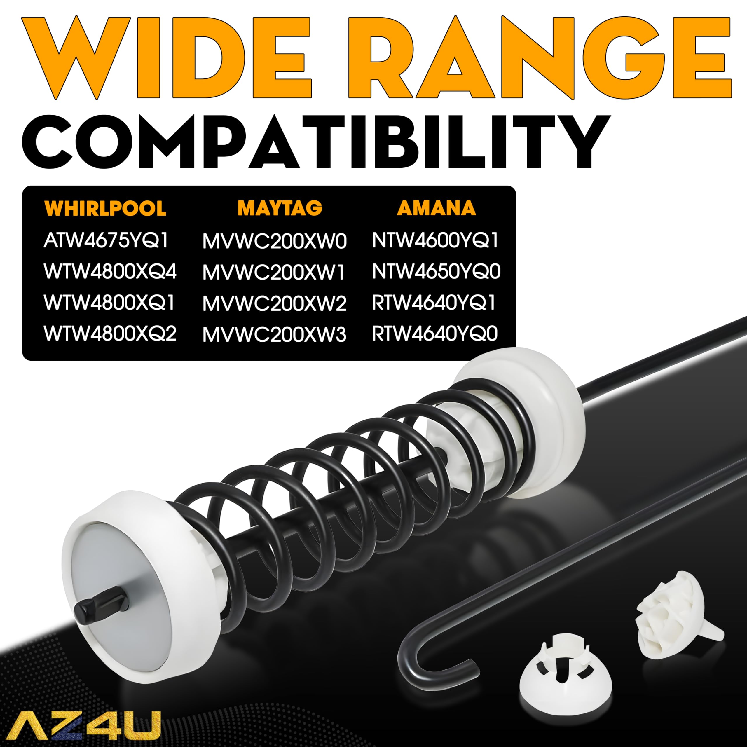 Updated W10780048 Washer Suspension Rod Kit (4pcs) Mauritius