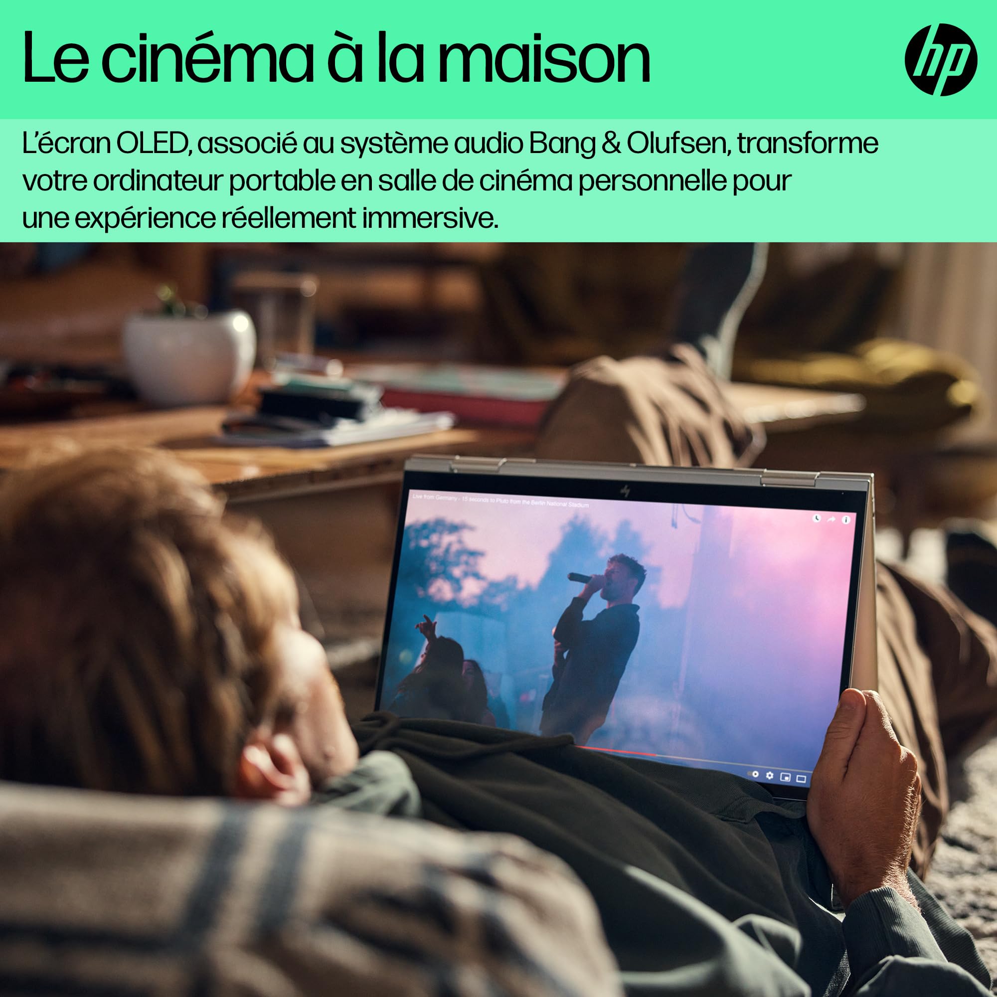 HP Envy x360 15-fe0000sf, Portable Convertible, Intel Core i7 1355U, 16 Go RAM, 512 Go SSD, Nvidia RTX 3050 4 Go, Écran 15.6" FHD OLED, Windows 11, Ordinateur Portable, Clavier AZERTY, Argent
