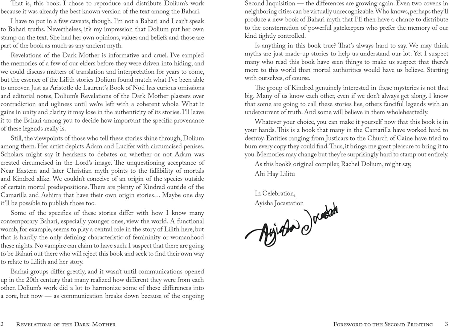 Renegade Game Studios Vampire Masquerade Revelations of the Dark Mother 5e Hardcover Reference Book