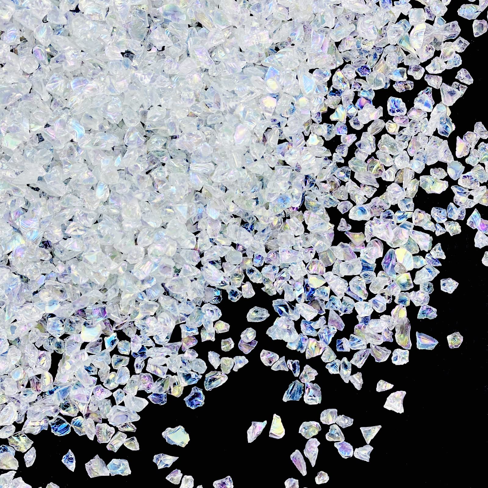 Jmassyang Crushed Glass Irregular Metallic Chips 100g Sprinkles Chunky Glitter for Nail Arts Craft Resin DIY Mobile Phone Case Vase Fillers Jewelry