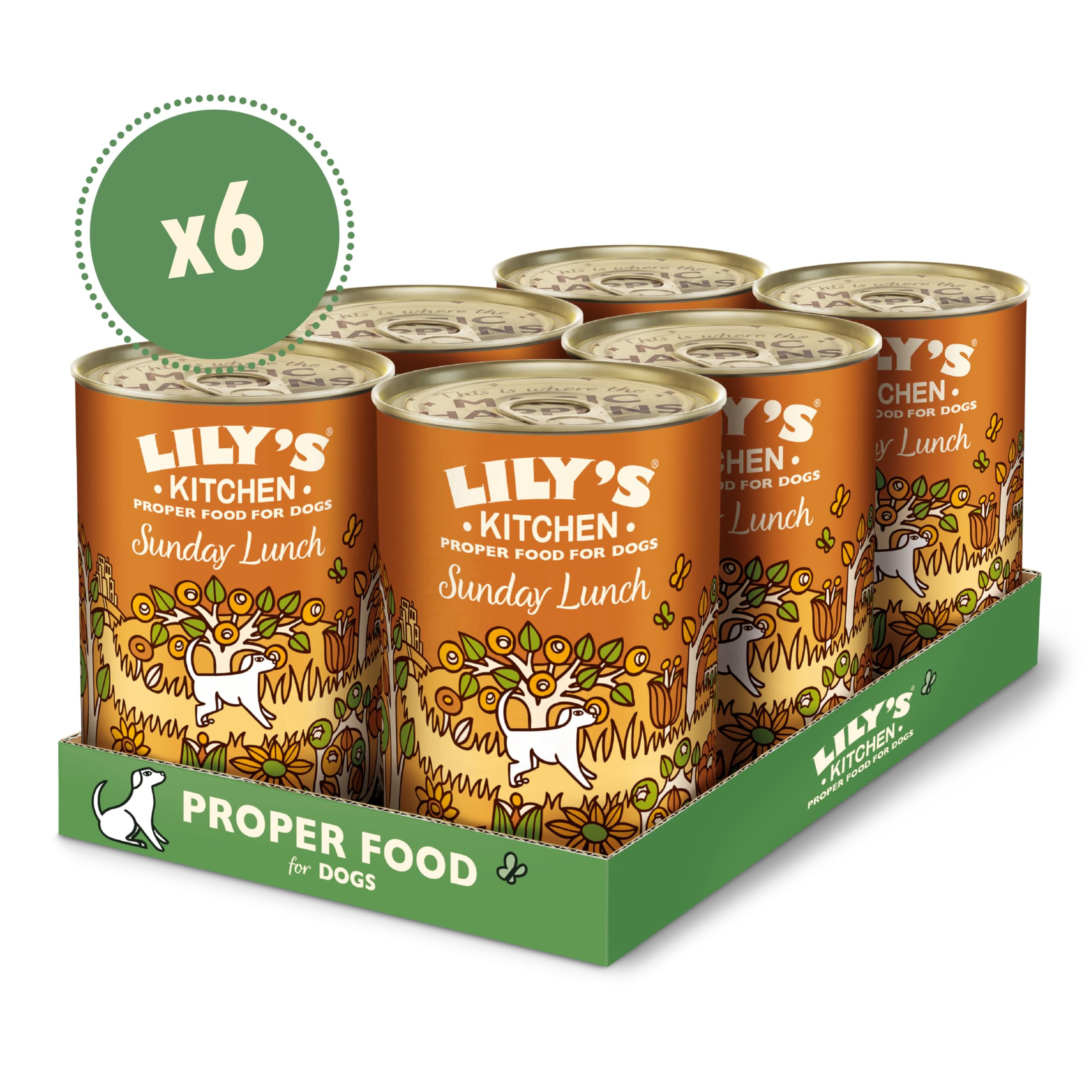 Lily's Kitchen Prodotto con ingredienti naturali Cibo umido per cani Pranzo della domenica al pollo 6 x 400 g