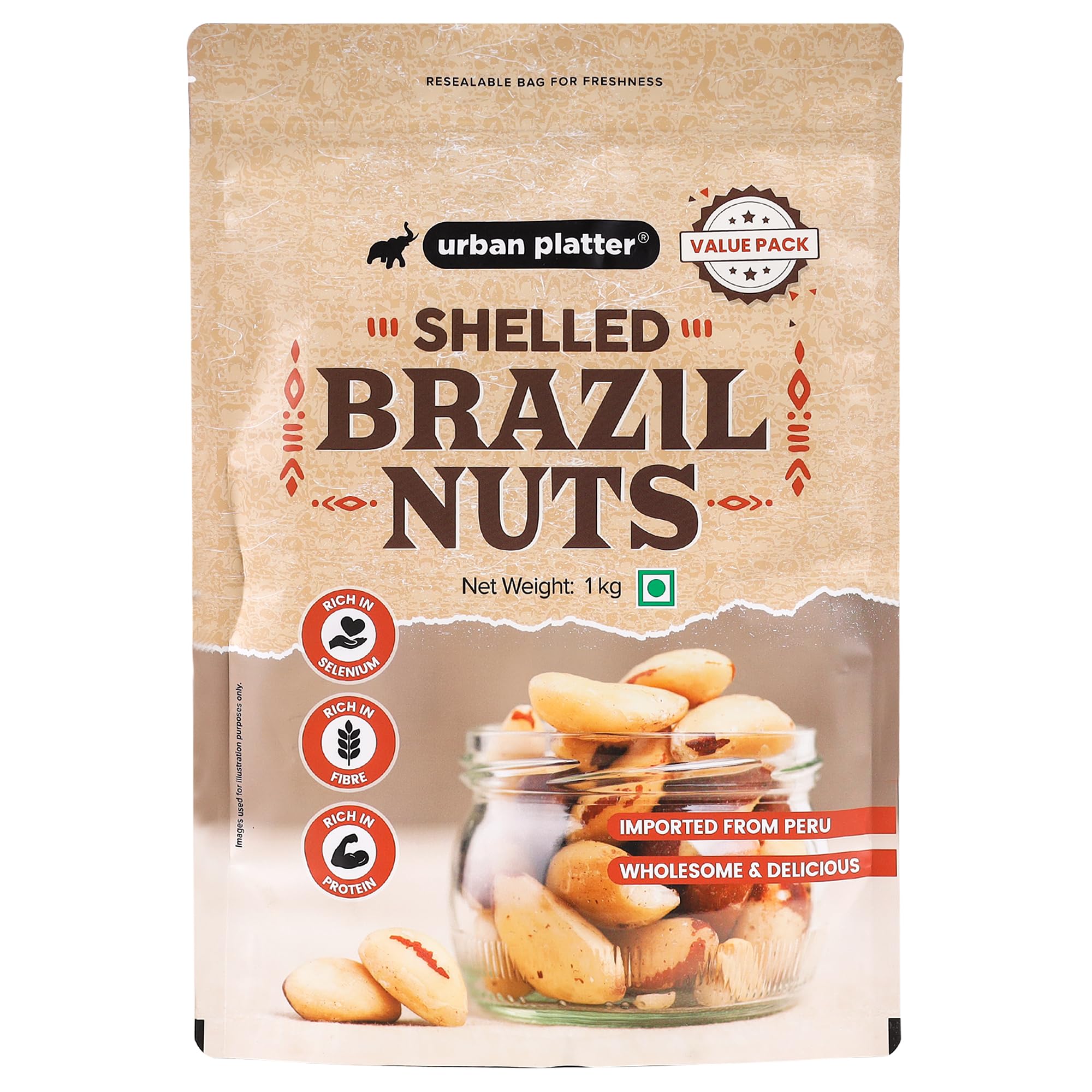 Urban Platter Brazil Nuts, 1Kg (Rich in Selenium | Superfood | Have 1 Daily) (B0B855CMPF) Amazon Price History, Amazon Price Tracker