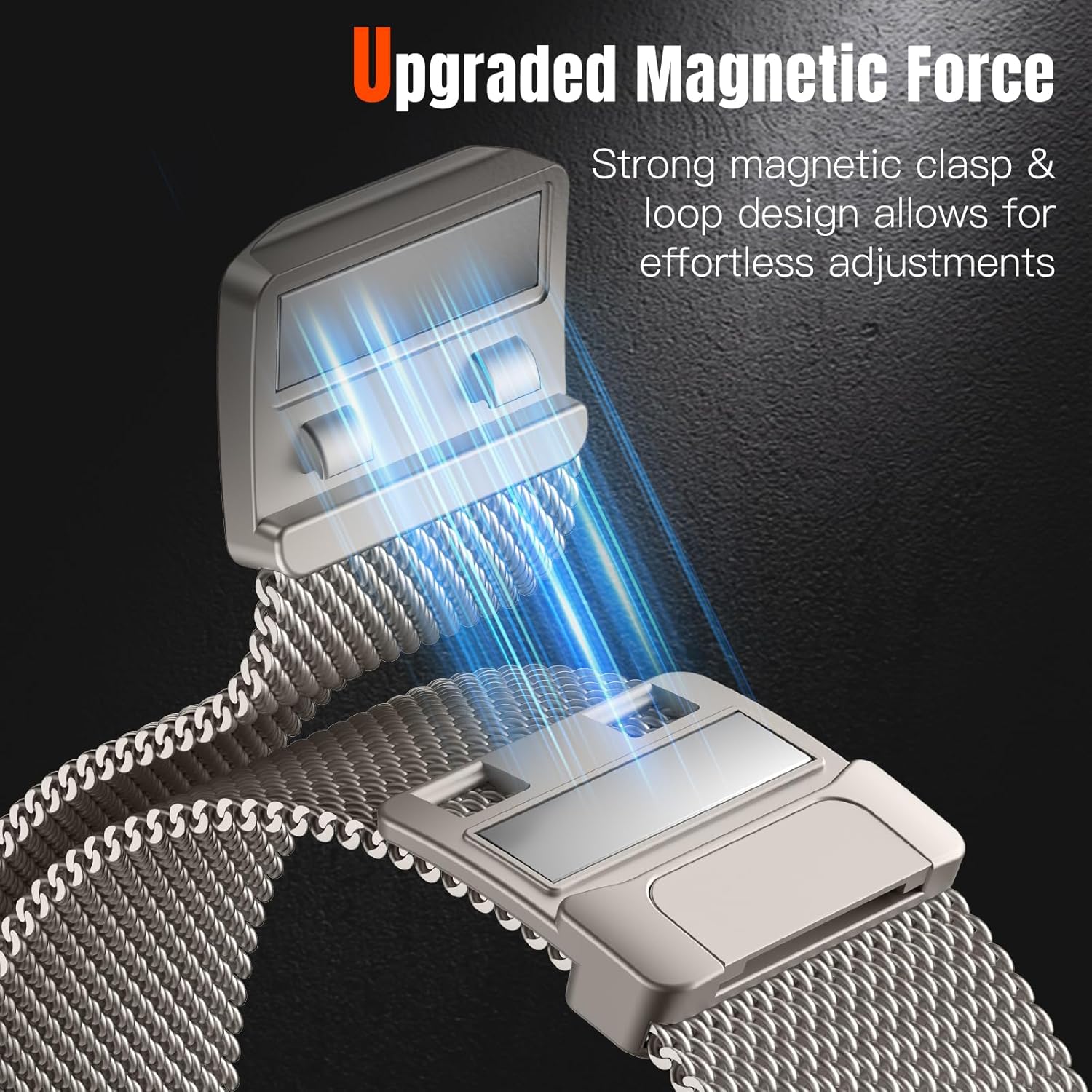 Adorve Metal Bands Compatible with Apple Watch Ultra 3/2/1 Band 49mm 46mm 45mm 44mm 42mm Men, Magnetic Stainless Steel Mesh Metal Sport Milanese Loop for iWatch Bands Series11 10 9 8 7 6 5 4 3 SE3/2/1