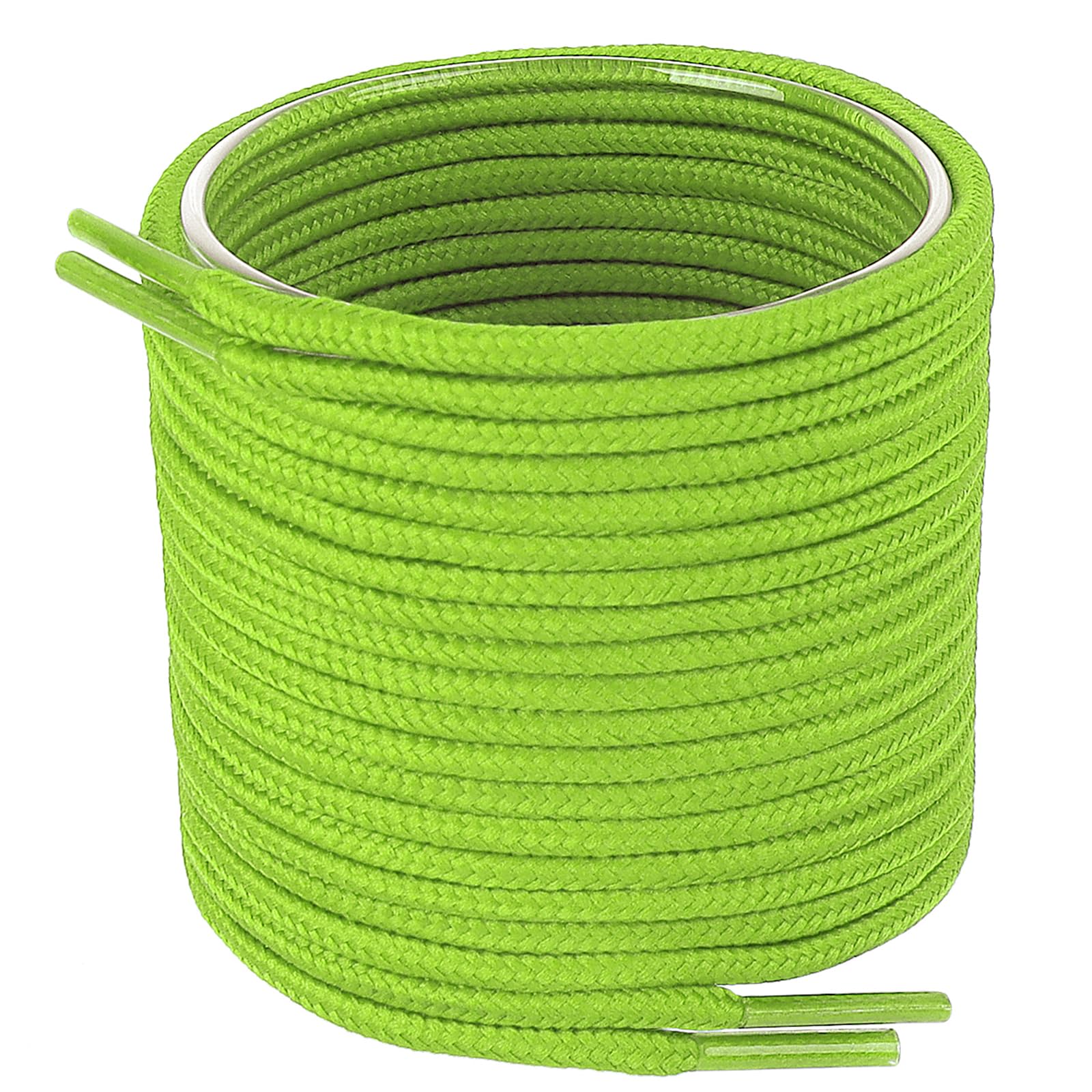 LUOFMISS Round Shoe Laces for Sneakers,2 Pairs Solid Color Shoelaces for Boots and Athletic Shoes