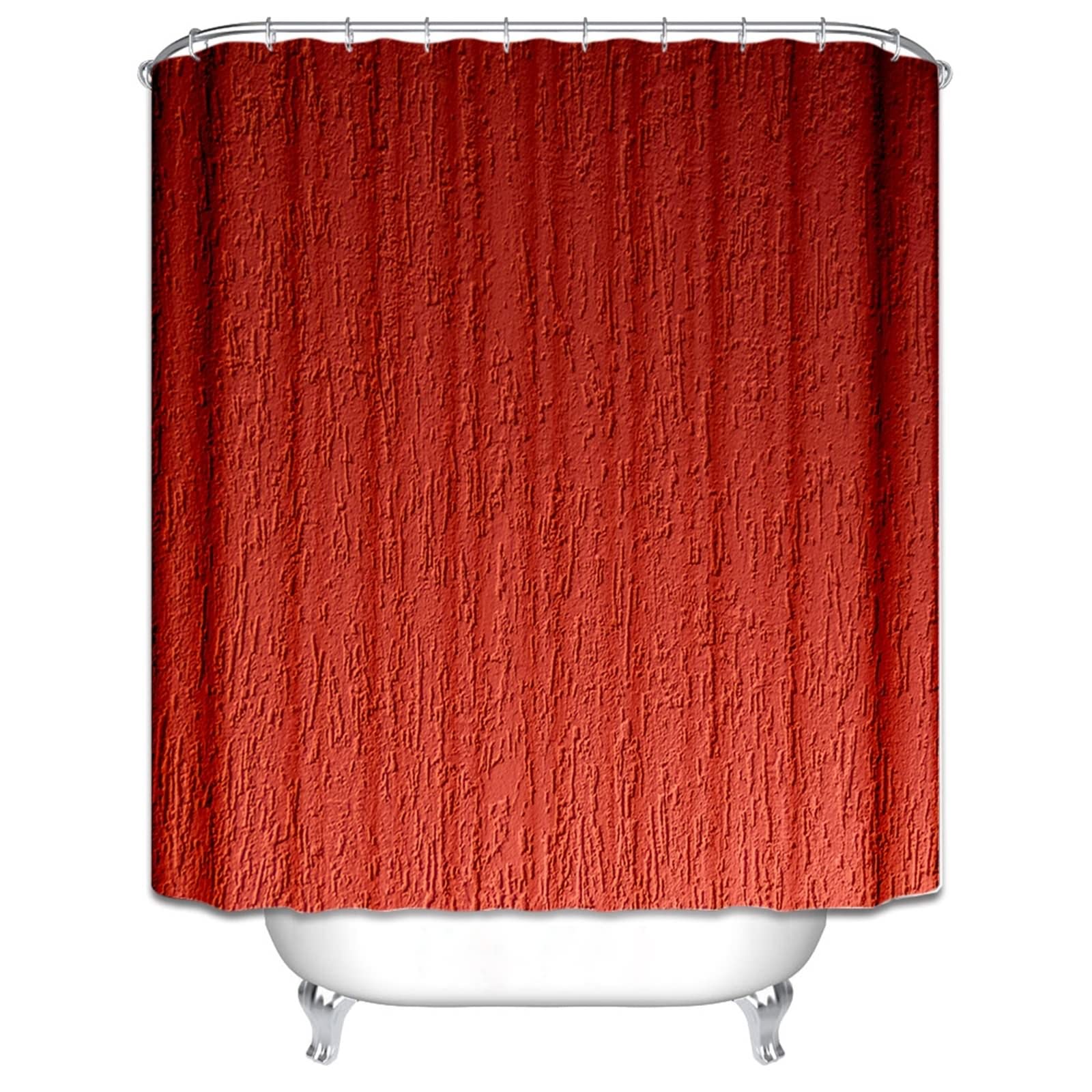 Tenda Bagno Doccia Tessuto, Poliestere Multicolore Muro Rosso Tenda vasca da bagno, lavabile, asciugatrice rapida, 180x180cm