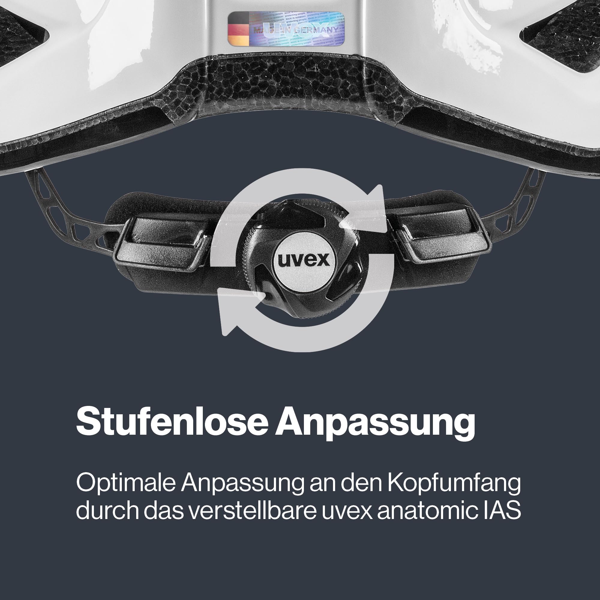 uvex active - sicherer Allround-Helm für Damen und Herren - individuelle Größenanpassung - erweiterbar mit LED-Licht