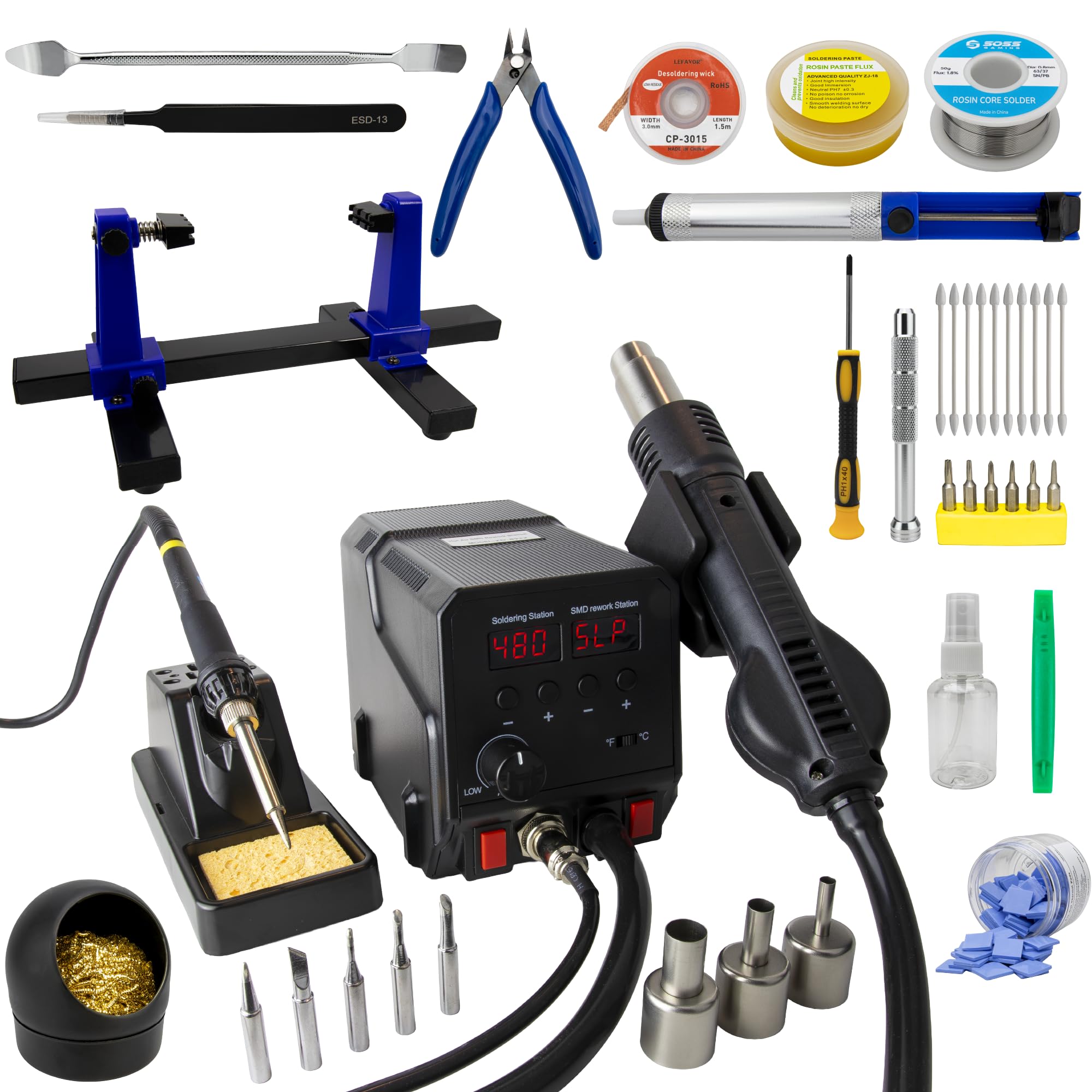 Kit de soldadura de controlador de videojuegos con desoldadura de aire caliente para Nintendo Switch
