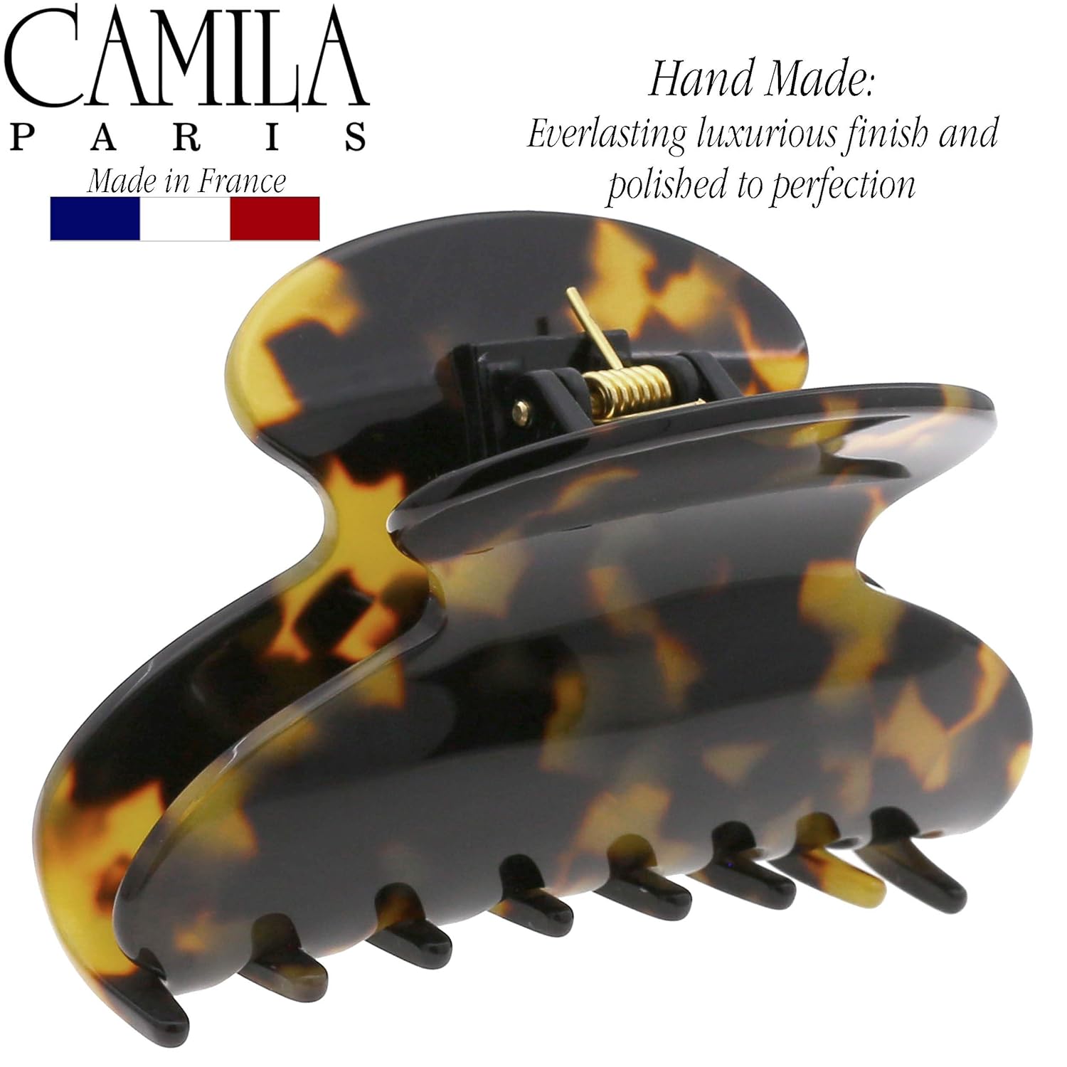 Camila Paris CP3038 French Hair Clip for Women, Tokyo, for Thick Hair for Long Curly Wavy Hair, Girls Hair Claw Clips Jaw, Styling Hair Accessories for Women, Strong Hold No Slip Grip, Made in France