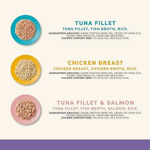 Miniatura 3 de Applaws Alimento húmedo para gatos, paquete de 16, alimento húmedo enlatado con ingredientes limitados, variedad de sabores en caldo, latas de 16 x