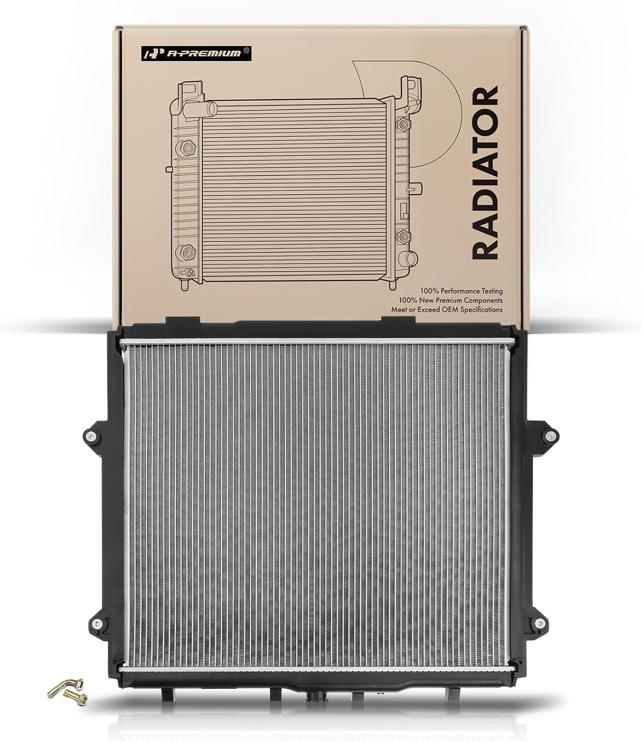 A-Premium Engine Coolant Radiator Assembly with Transmission Oil Cooler Compatible with Toyota 4Runner 2010-2022, V6 4.0L, Replace# 1640031711