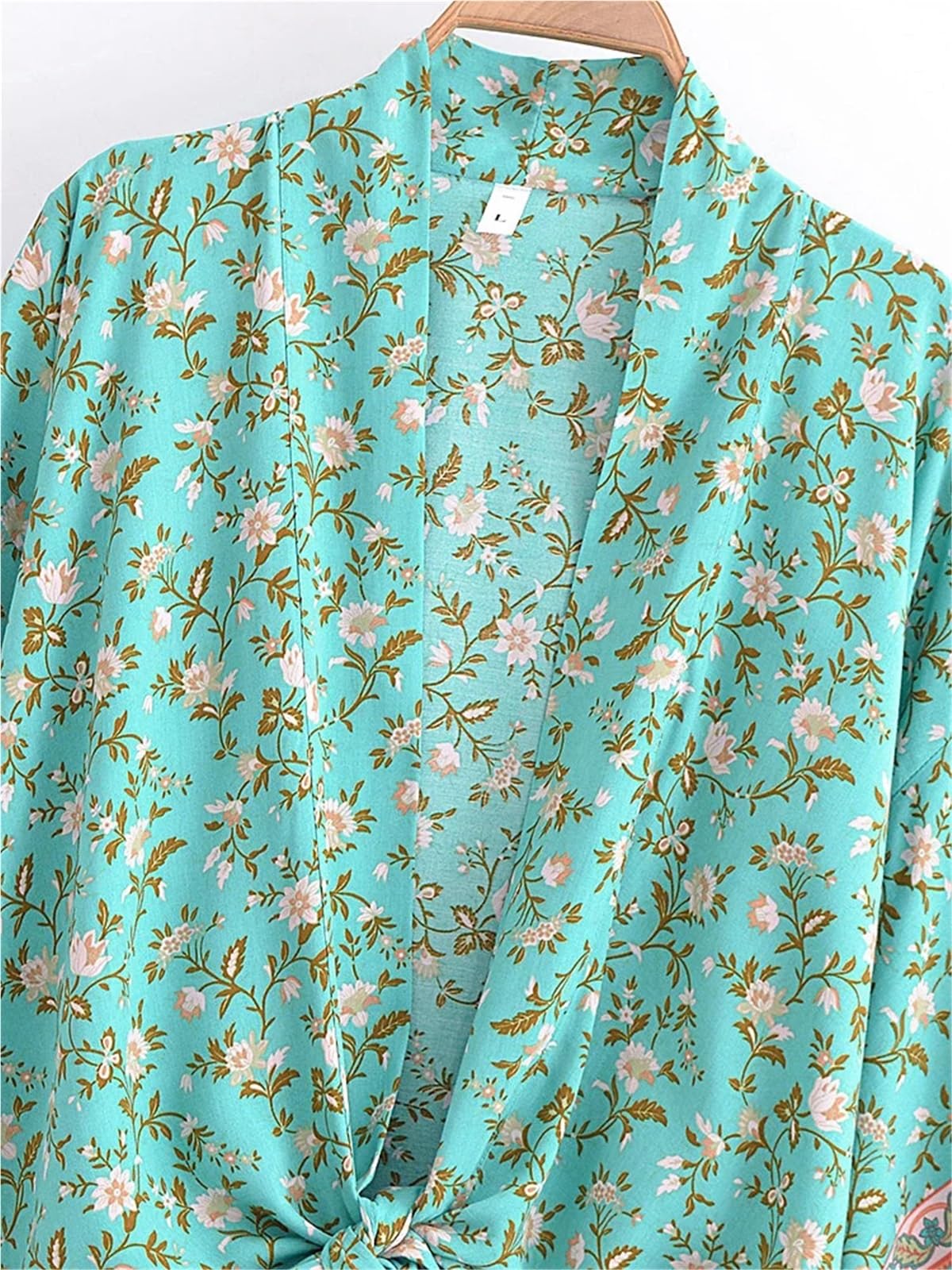 Generisch Damski kostium kąpielowy, płaszcz, krótkie rękawy, sztuczny jedwab, moda plażowa, S/M/L/XL
