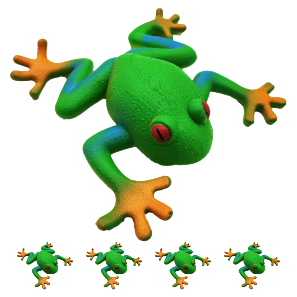 ルアー・フライ FROG PRODUCTS SUU-ZOON DE-CA-DANCE TOY Toyvian 5pcs Frog Stretchy Toys Soft Rubber Frog Squishy