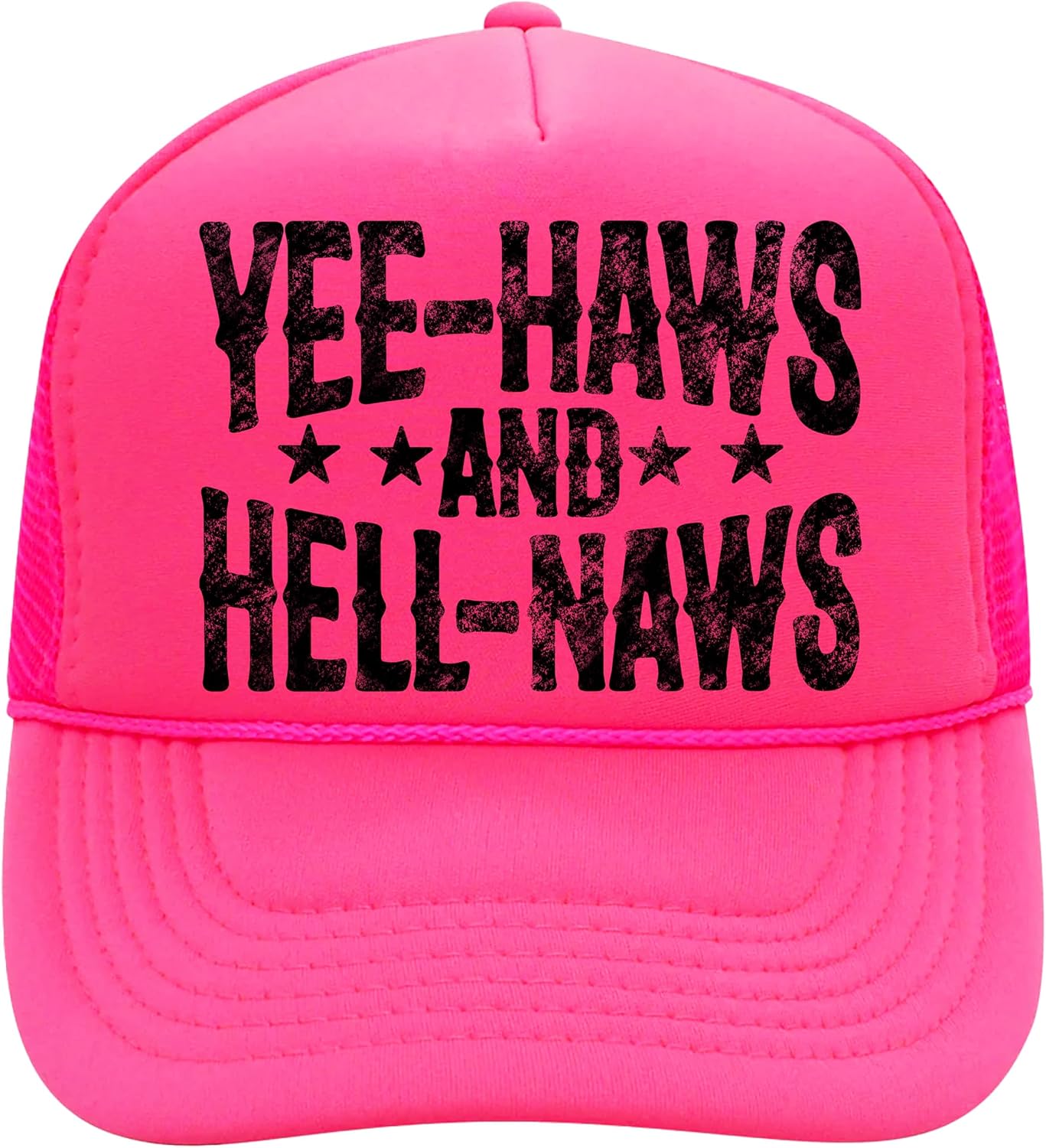Yee Haws and Hell Naws Women and Teens Classic 5 Panel Mesh Snap Back Trucker Hat
