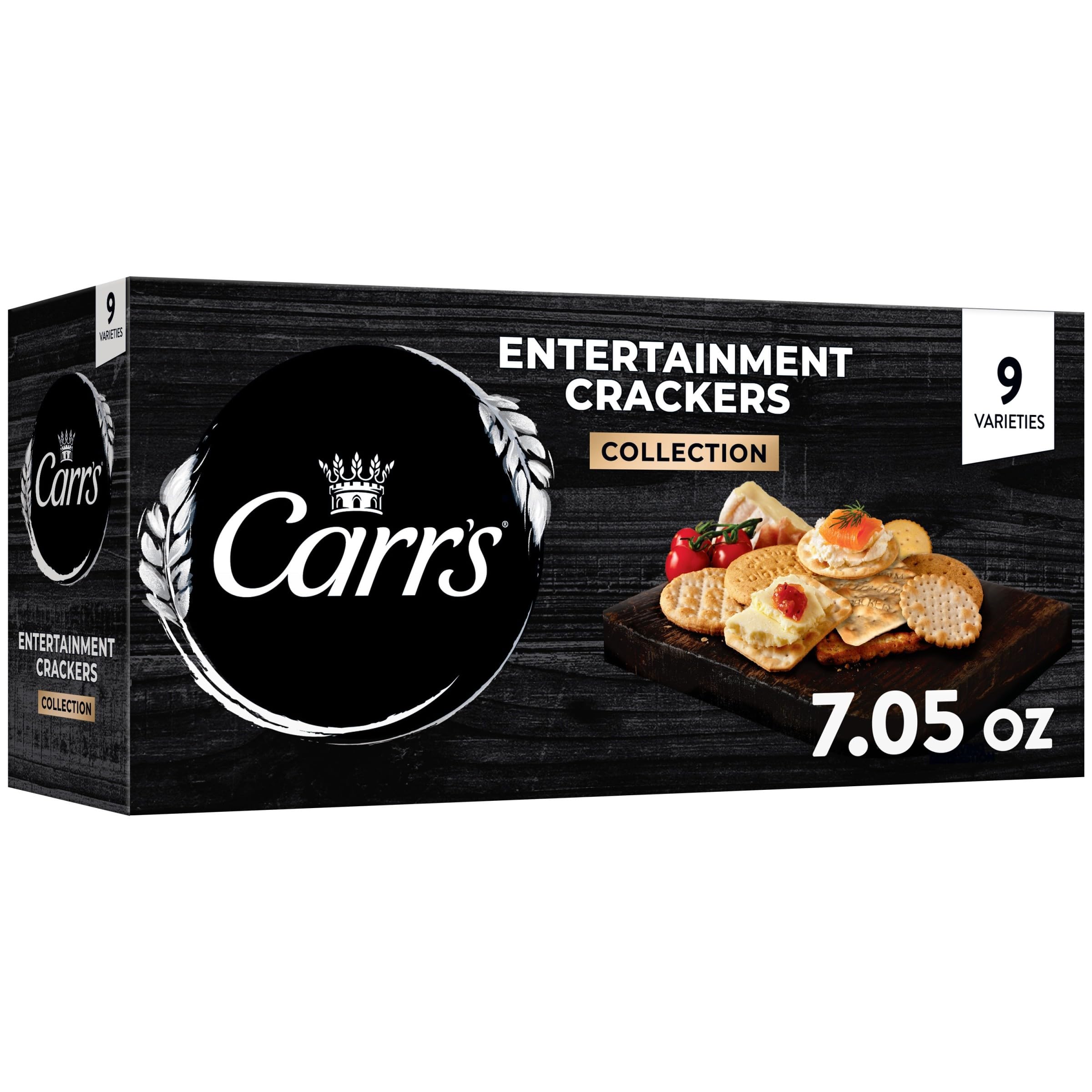 Carr's Entertainment Crackers, Snack Crackers, Party Snacks, Variety Pack, 7.05oz Box (1 Box)