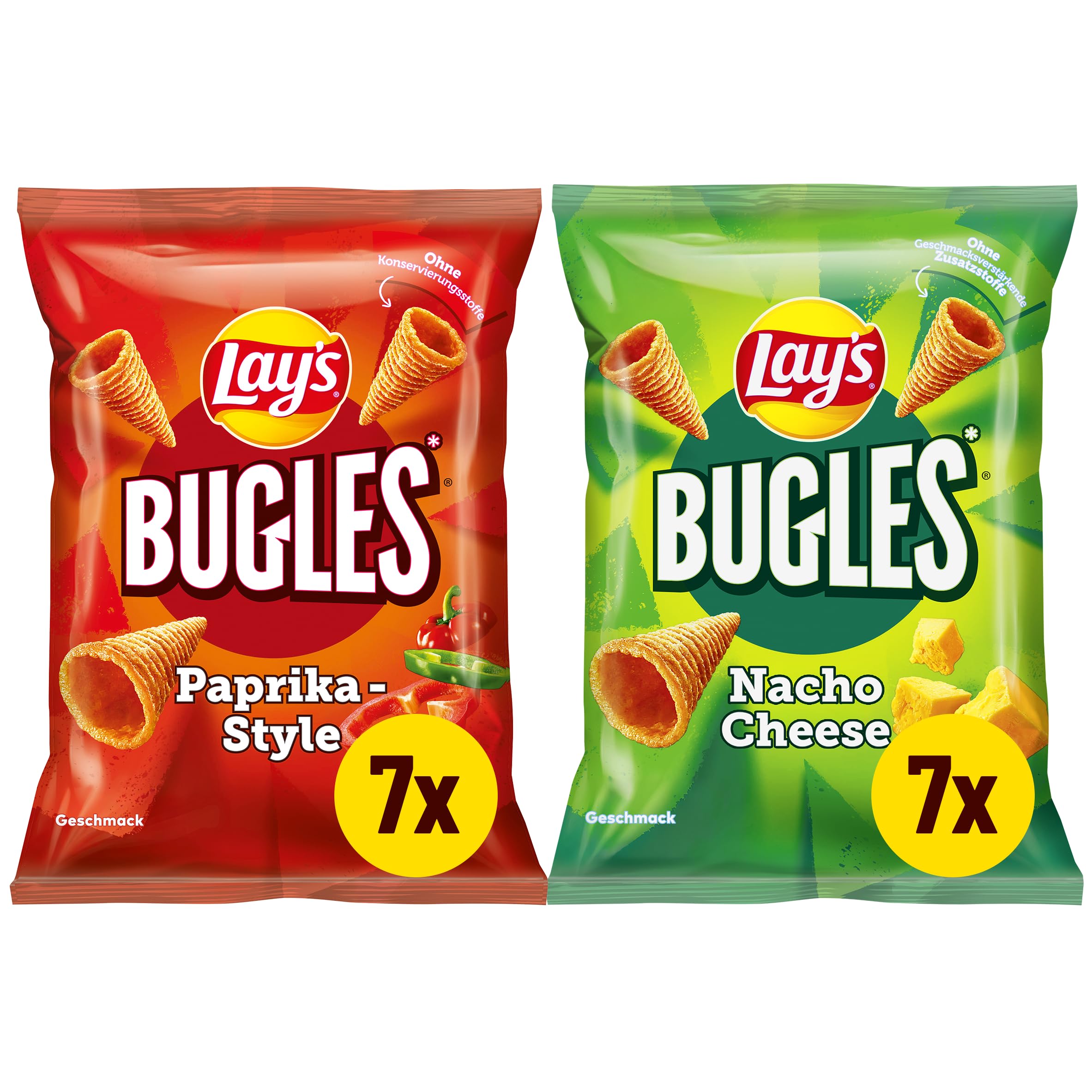 Lay's Bugles Mix Case Paprika & Nacho Cheese 14 x 75G