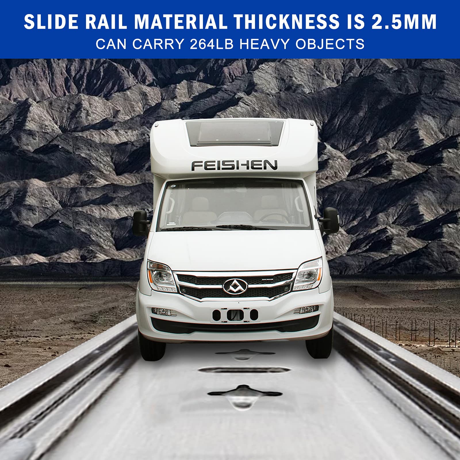 36 inch Heavy Duty Drawer Slides with Lock Thicken 3-Fold Full Extension Ball Bearing Heavy Drawer Slides 250 Pound Load Bearing Capacity, 1-Pair