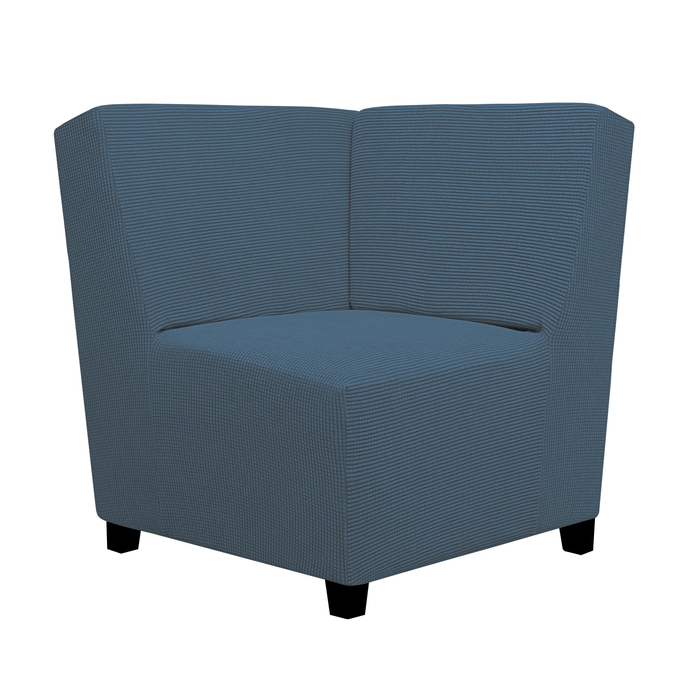 Easy-Going Stretch Soft Sectional Corner Sofa Couch Slipcover Bluestone