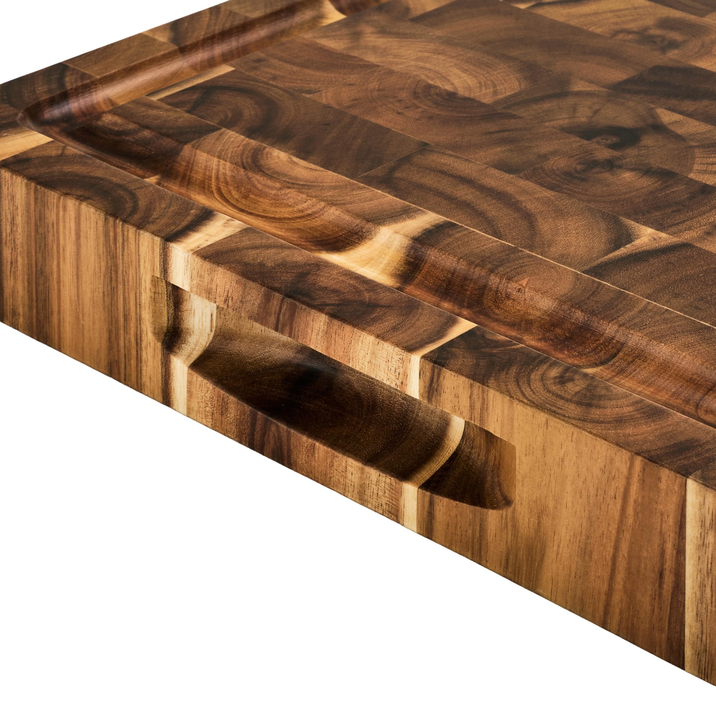 DRAKENSBERG grosses Schneidebrett 'Cooper' aus Stirnholz, Akazie, FSC, massiv, 45cm - DR00015
