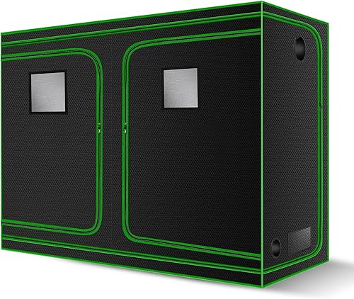 MELONFARM - Tienda para cultivo de hidropónico con tela Mylar 600D, con ventana para observar, bandeja en el suelo y bolsa de herramientas para el