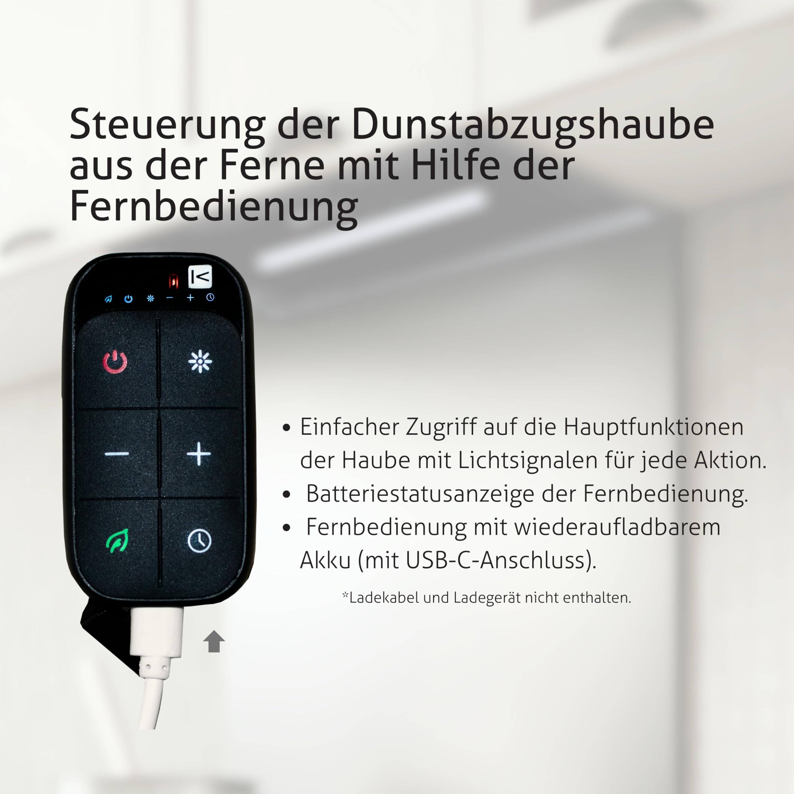 HANA 40 KPHN40BIS Einbau Dunstabzugshaube, A++, 40 cm, 450 m³/h, Gestensteuerung, Touch, Fernbedienung, Dimmbare LED, 3 Geschwindigkeiten + Boost