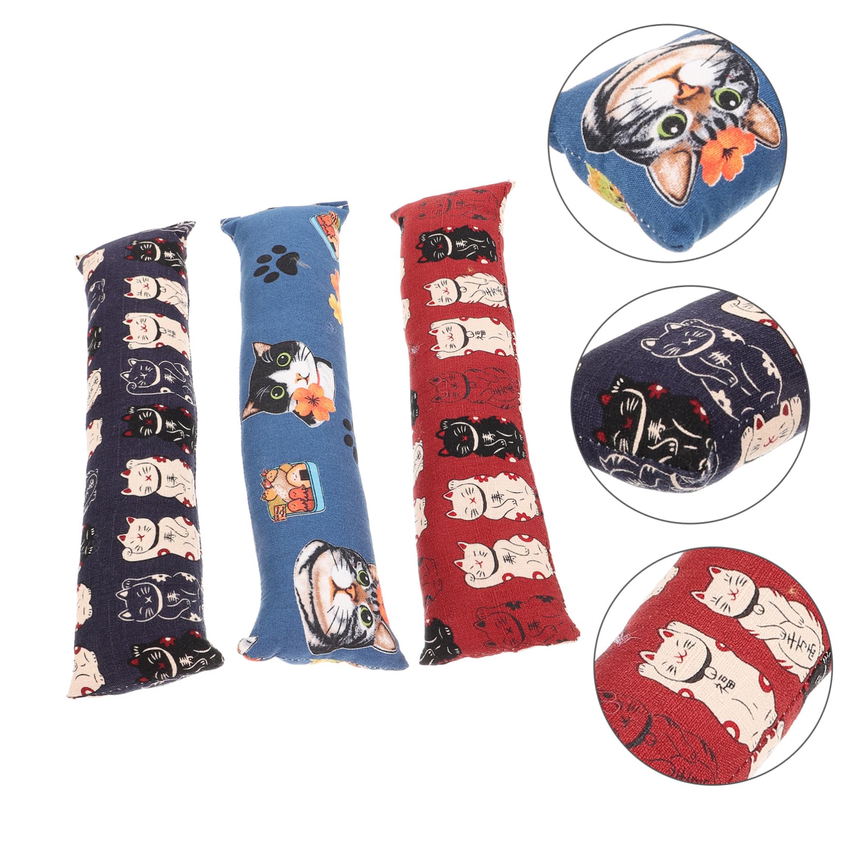 Happyyami 9pièces Jouets Coussin De Cataire pour Chats Jouets Interactifs De Morsure Jeu pour Chats Intérieur Motifs Aléatoires