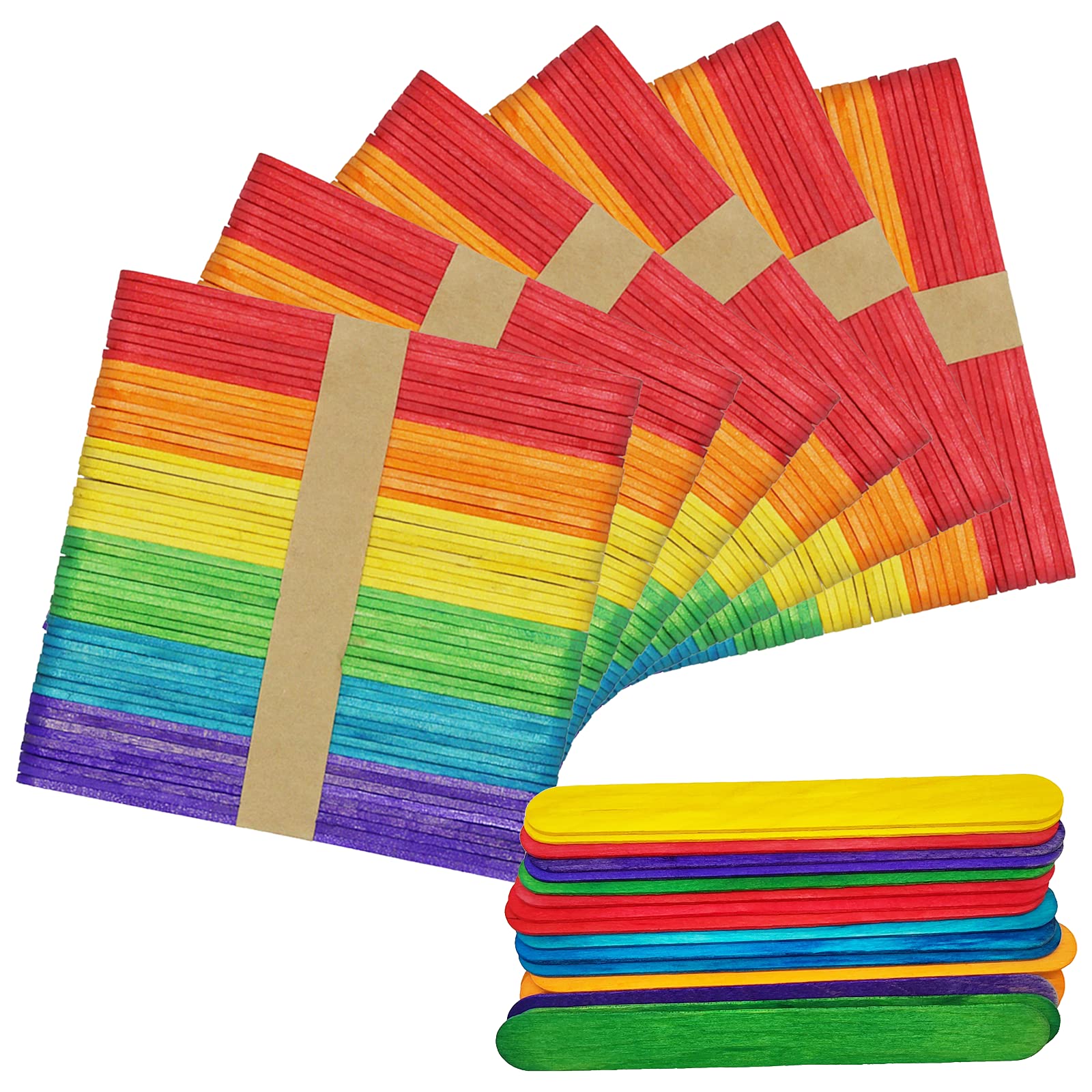 Sponsored Ad – OWLKELA 300 Pieces 4.5 inch Lollipop Sticks, Natural Wood Craft Sticks, Lolly Sticks for Home and School Crafts, Popsicle Sticks, Ideal for Arts and Handwork, Classroom Art Supplies Multicolor