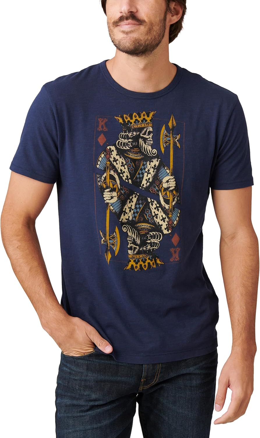 Lucky Brand Mens King of Diamonds Tee