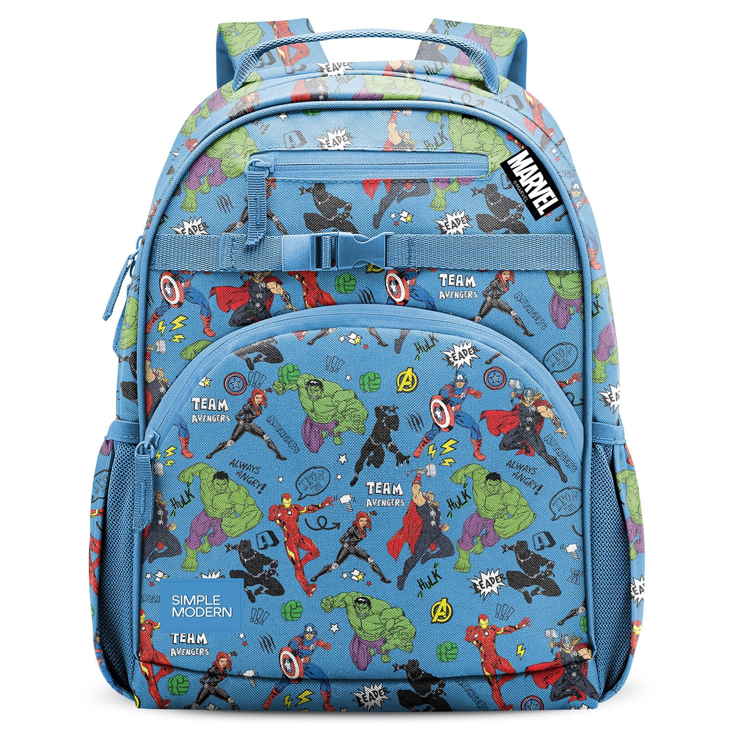 Simple Modern Large Marvel Avengers Kids Backpack for School Girls and Boys | Elementary Backpack for Teen | Fletcher Collection | Kids - 16" tall |