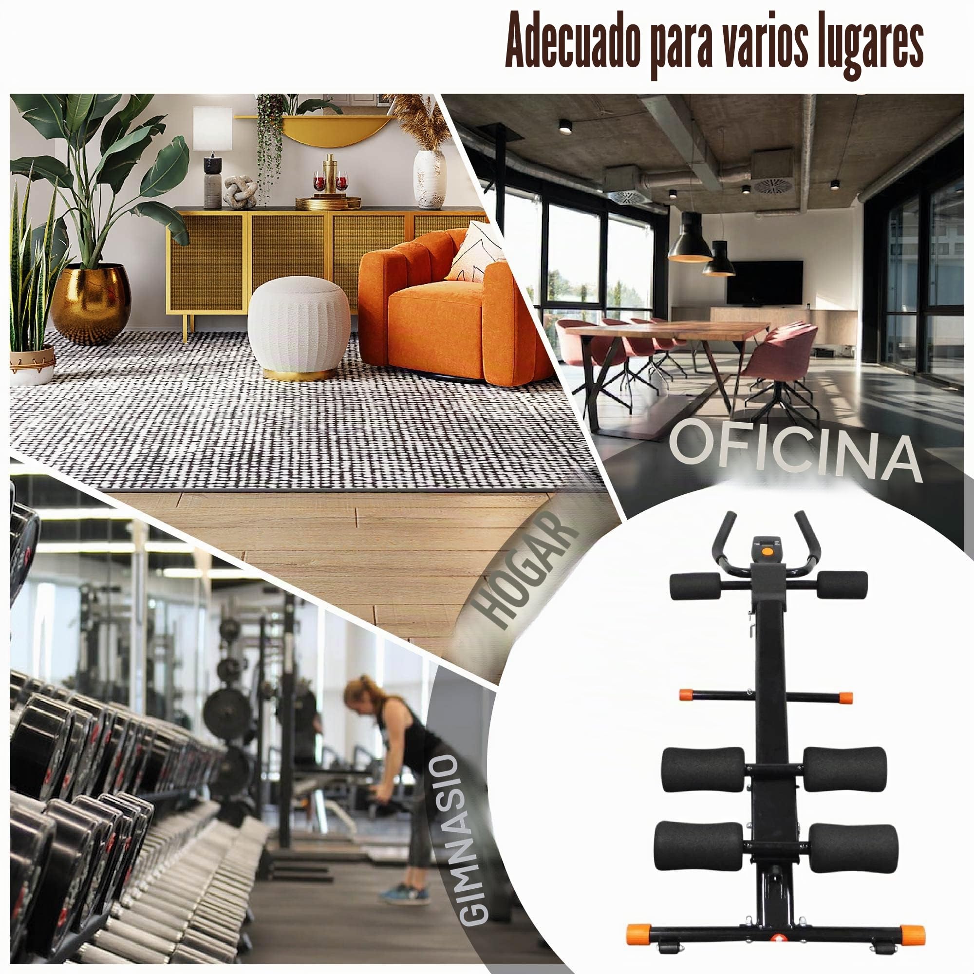 Dispositivo para Abdomen TechFit Plegable, Dispositivo de Modelador Abdomen Vertical 5 Minutos, Equipo de Fitness Vertical, Apoyo Firme para Abdomen, Dispositivo para la Talla, Plataforma de Resistencia