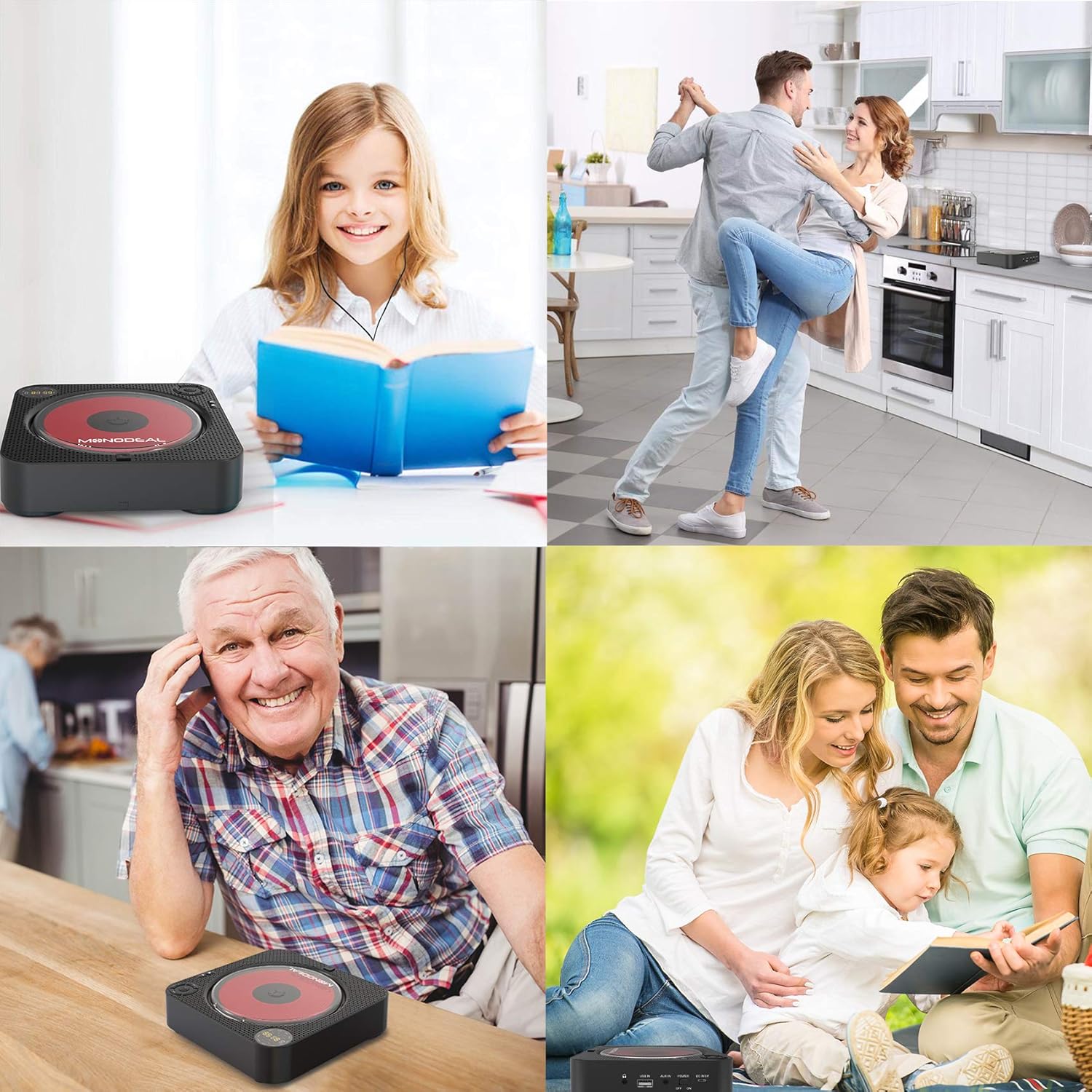 Diagram of MONODEAL CD Player with labeled parts