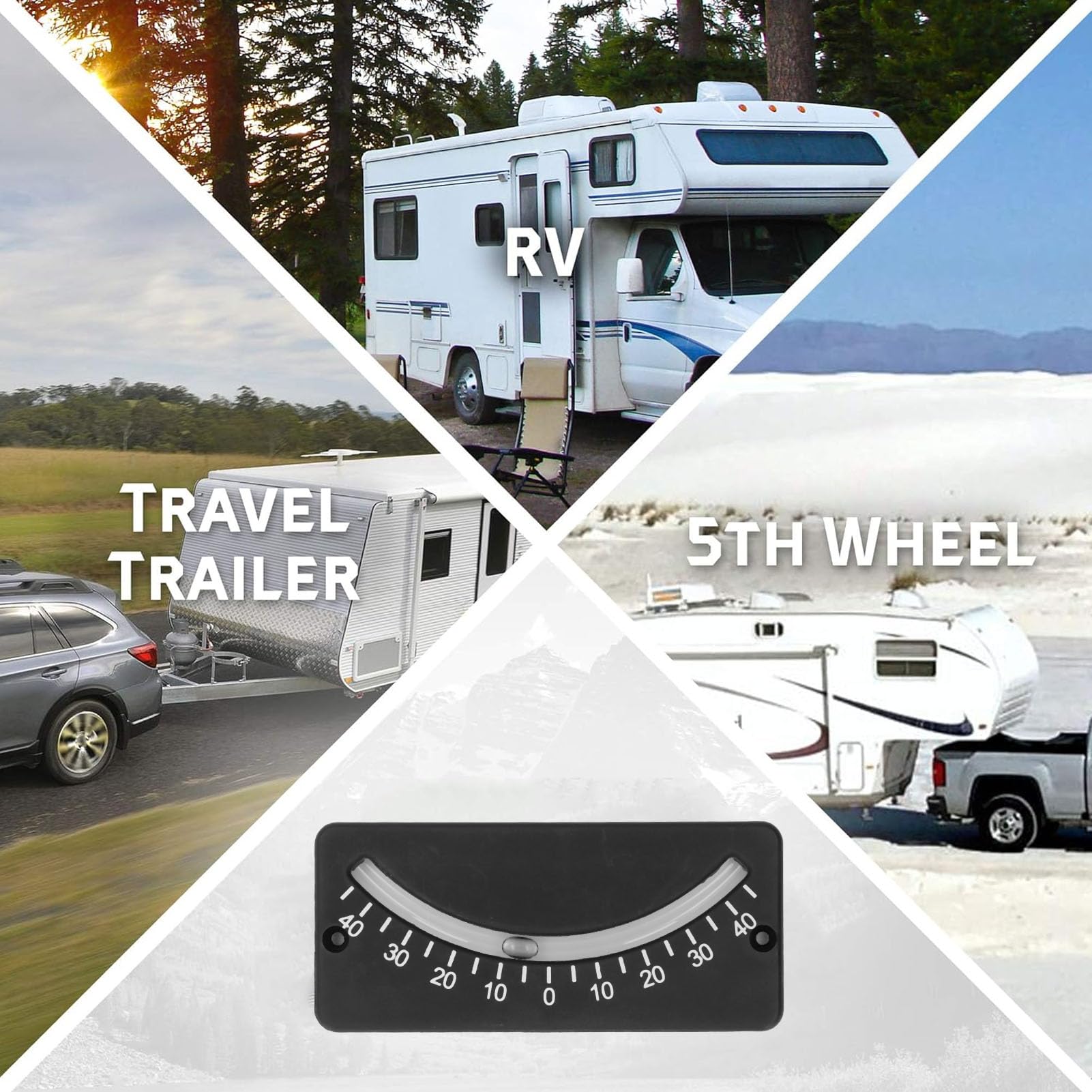 Generic Clinometer 40 Degree RV Bubble Level Mini Inclinometer Tilt Gauge for Medical Bed Woodworking, Genericy57b0gtw8c