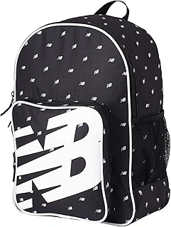 Zaino sportivo da uomo e da donna, in poliestere 600D, tessuto tinta unita, con logo New Balance