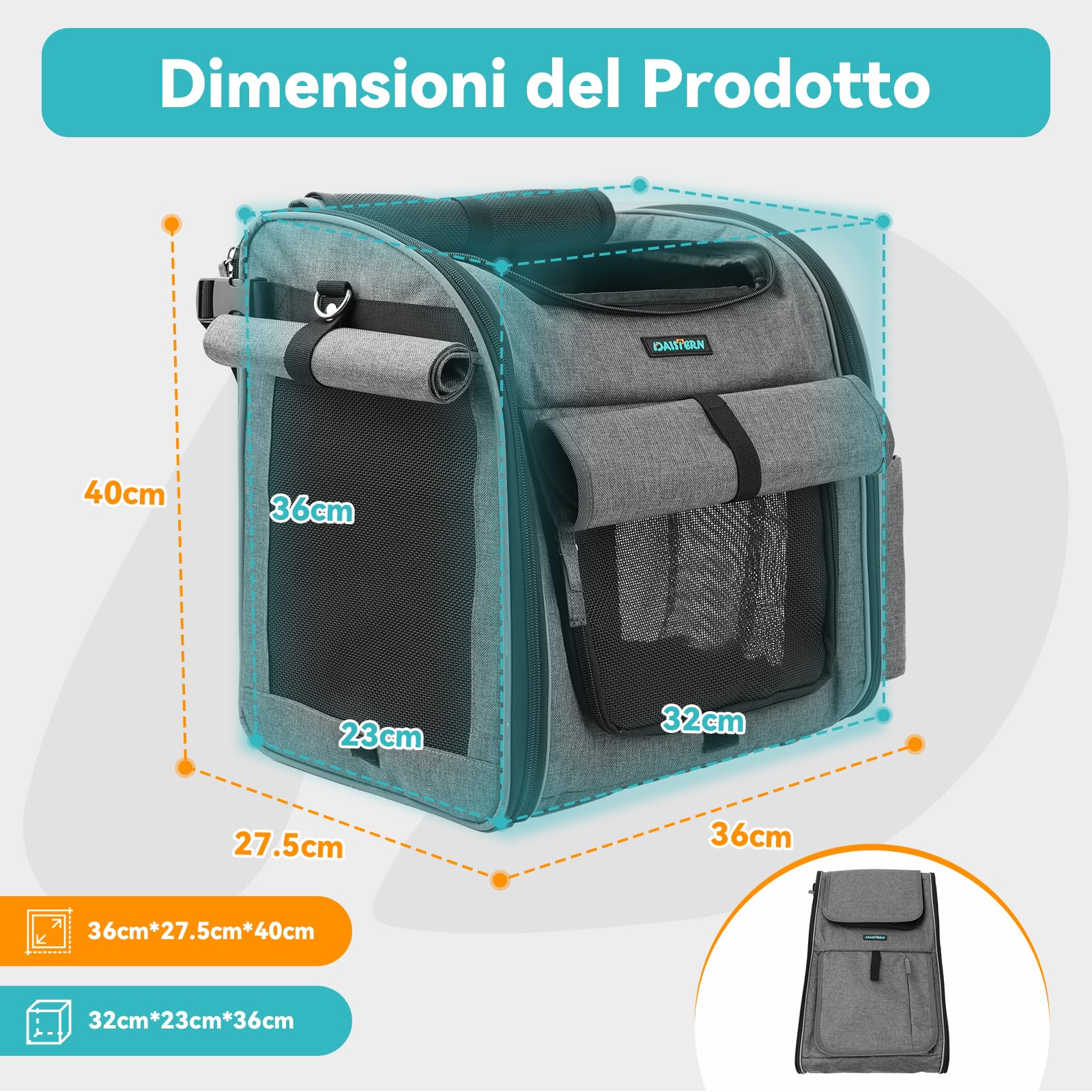 Cestino da Bici Anteriore per Cani Gatti fino a 10KG con Supporto L Ultra-Resistente Φ55mm, Zaino per Animali Domestici con Cerniera SBS, Finestre in Rete Traspirante, Cuscino Impermeabile
