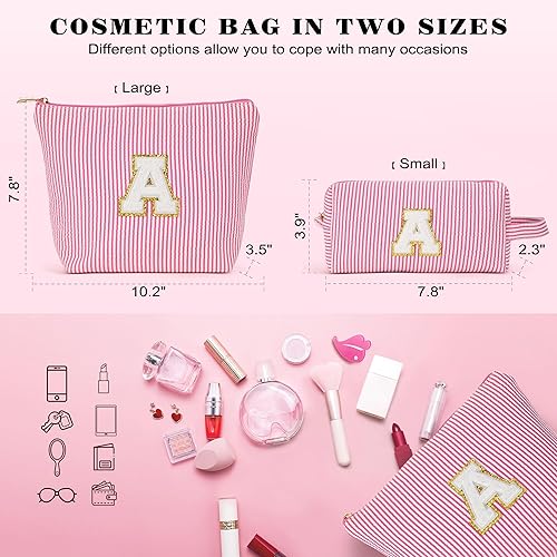 Miniatura 5 de Cute Stuff para regalos de niñas adolescentes, juego de 2 bolsas de maquillaje, bolsa organizadora de maquillaje para viajes, regalos de cumpleaños